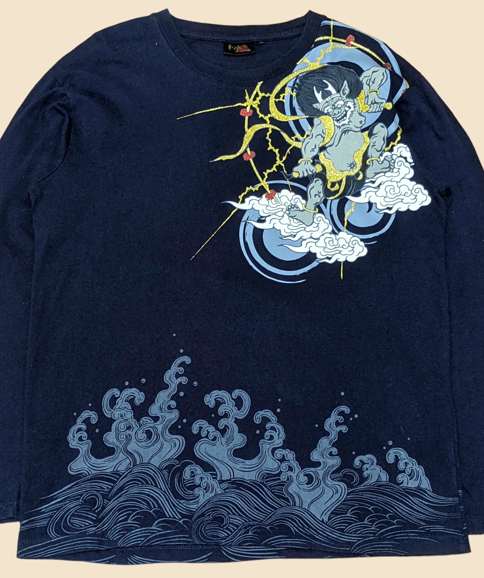 Japanese Brand × Vintage Vintage 90s Japanese Art Oni Sukajan Samurai T shirt Size US XL / EU 56 / 4 - 4 Thumbnail
