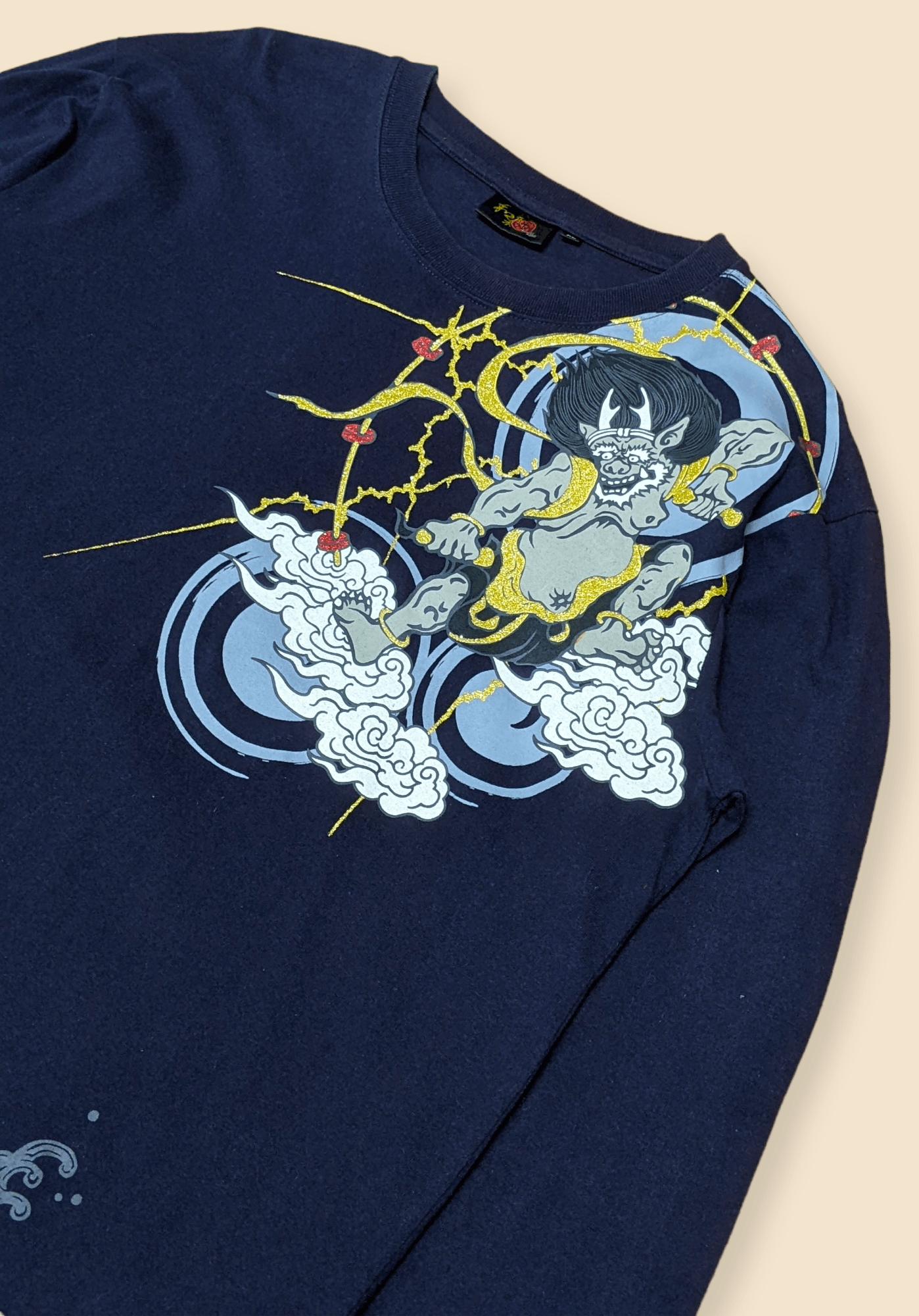 Japanese Brand × Vintage Vintage 90s Japanese Art Oni Sukajan Samurai T shirt Size US XL / EU 56 / 4 - 5 Thumbnail