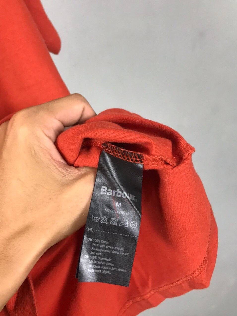 Barbour Barbour casual streetwear luxury orange tee Size US M / EU 48-50 / 2 - 4 Thumbnail