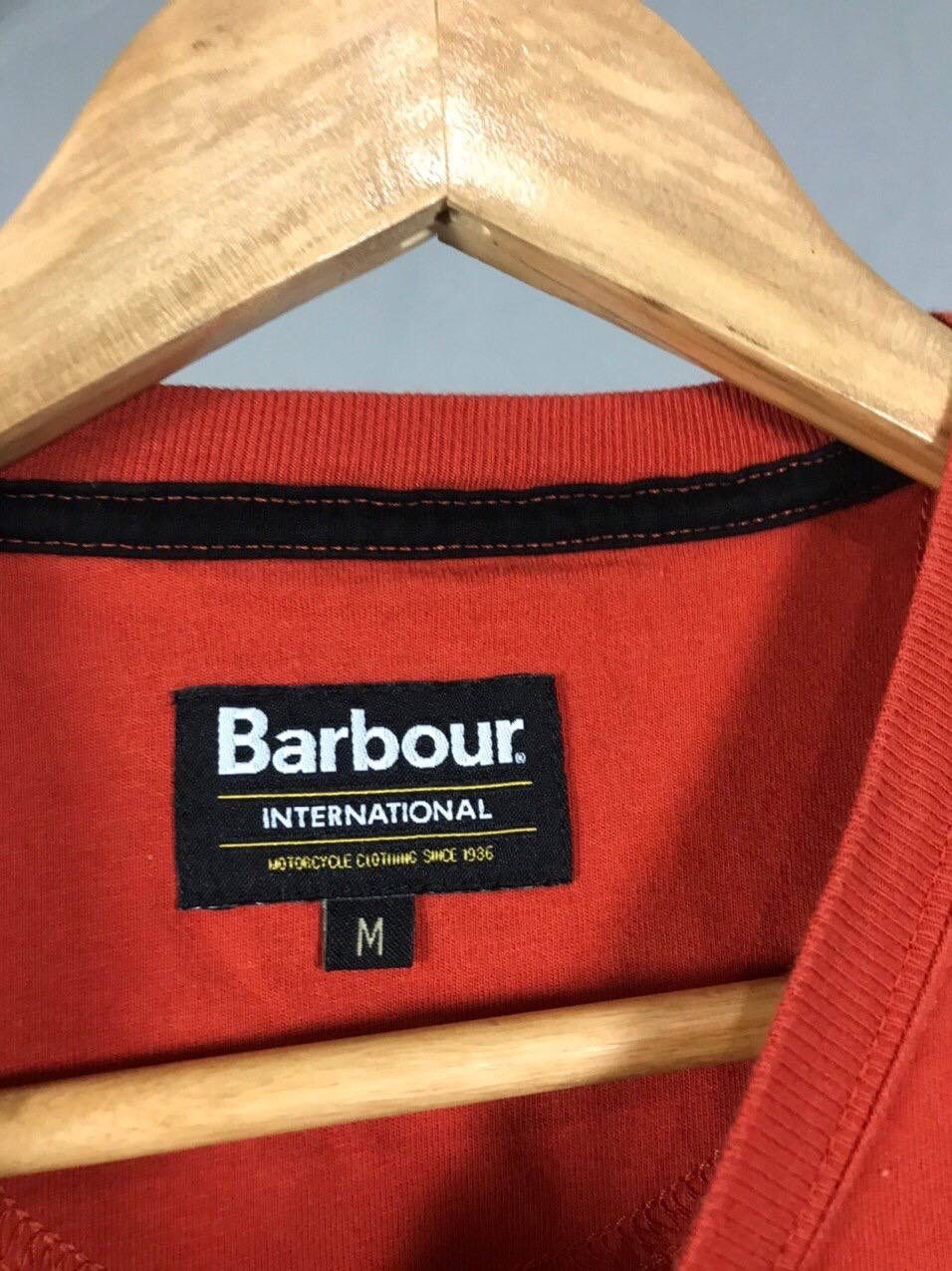 Barbour Barbour casual streetwear luxury orange tee Size US M / EU 48-50 / 2 - 3 Thumbnail