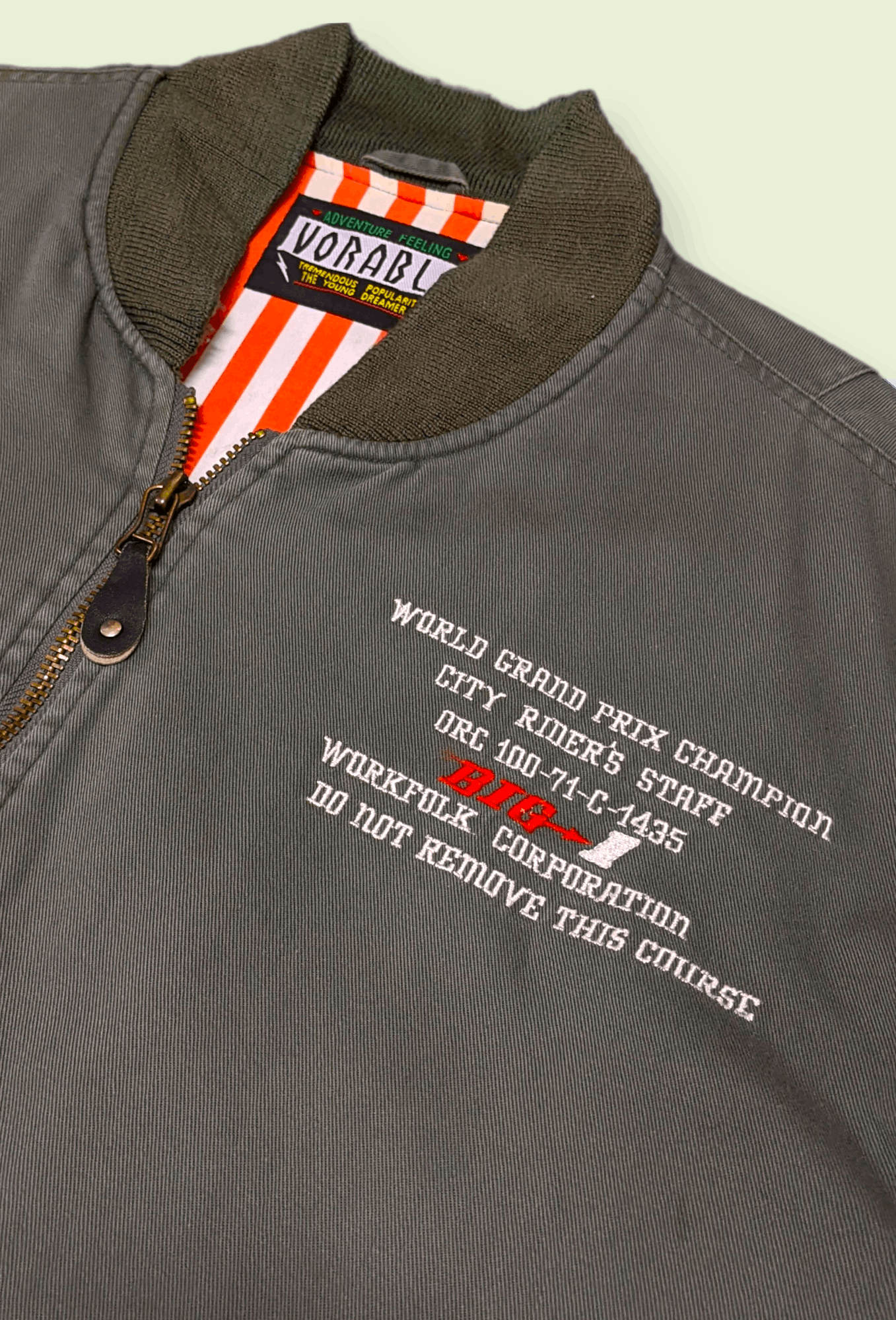 Japanese Brand × Vintage Vintage 80s/90s Japanese Vorable Army Style Bomber Jacket Size US L / EU 52-54 / 3 - 4 Thumbnail