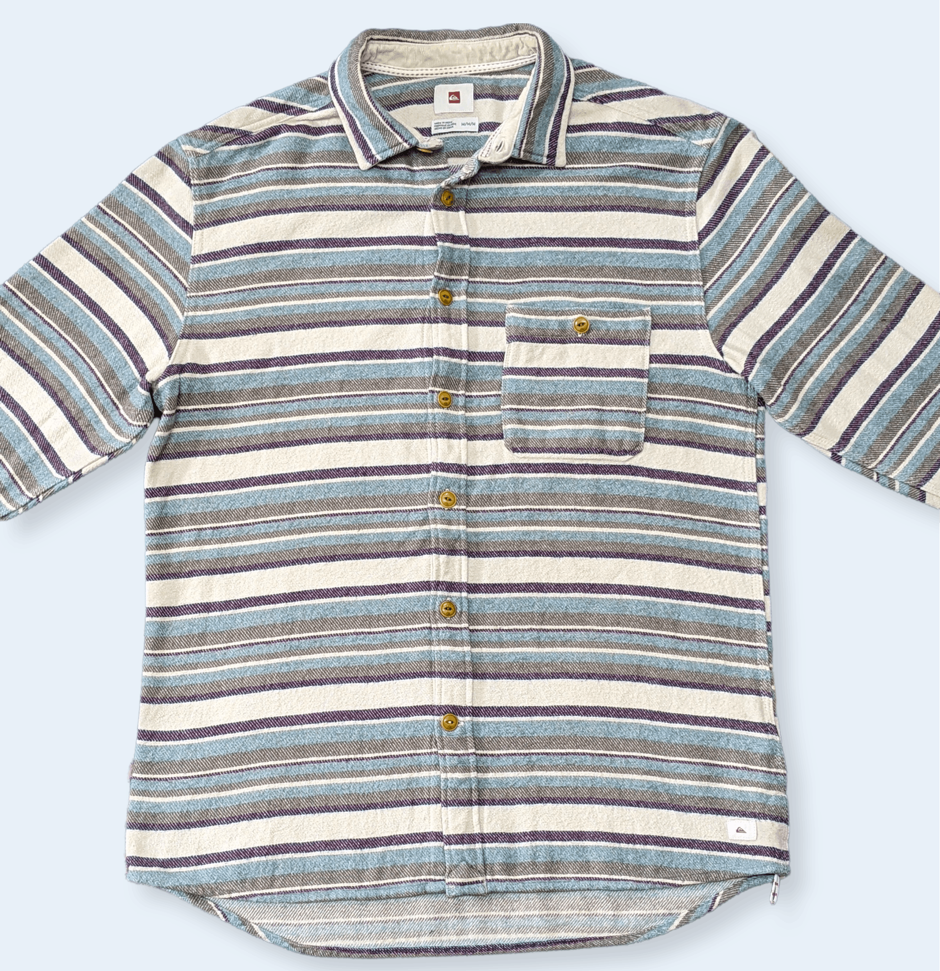 Quicksilver × Sun Surf × Vintage Vintage Quicksilver Striped Flannel Shirt Size US M / EU 48-50 / 2 - 3 Thumbnail