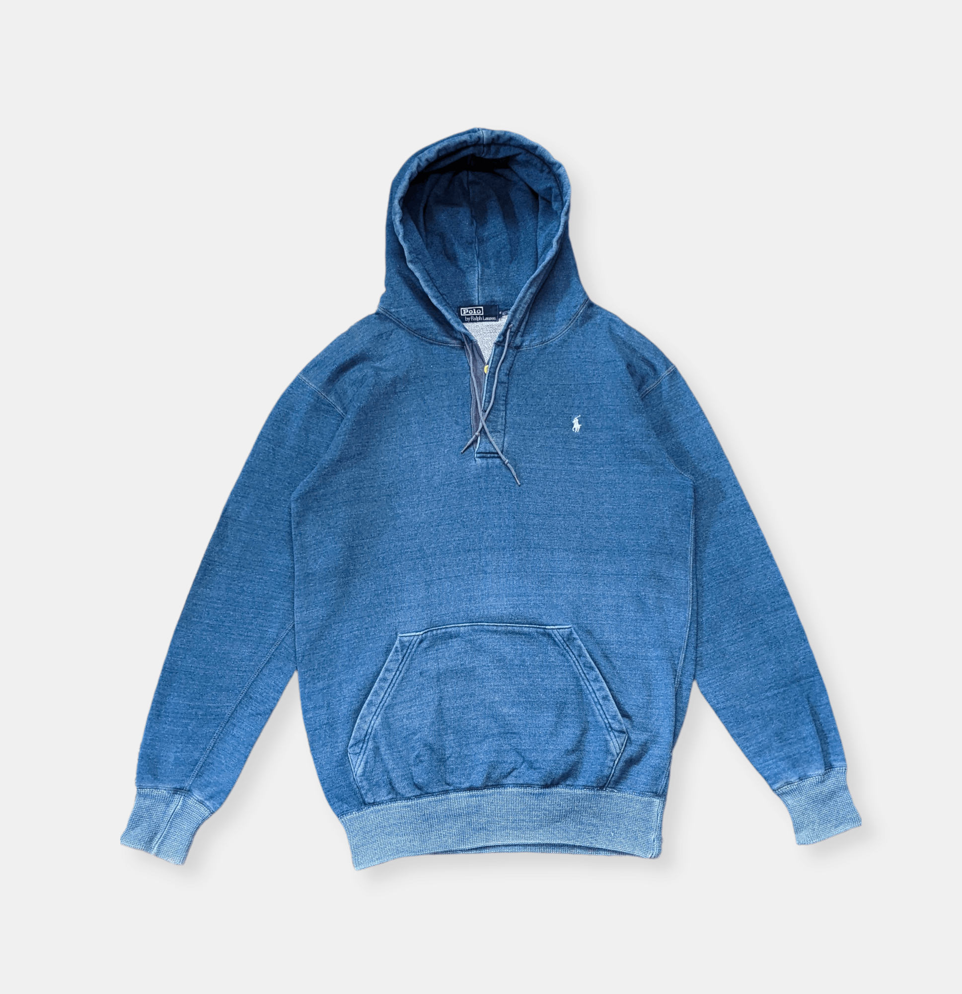 Polo Ralph Lauren × Ralph Lauren × Vintage Vintage Polo Ralph Lauren Denim Style Pullover Hoodie Size US S / EU 44-46 / 1 - 1 Thumbnail