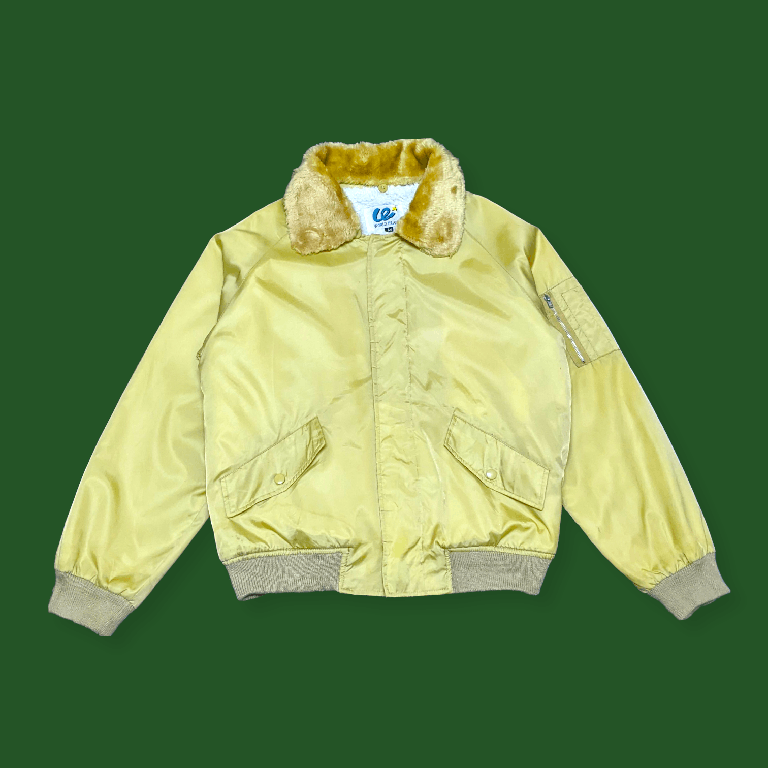 Japanese Brand × Vintage Vintage Japanese Brand World Island Bomber Jacket Size US M / EU 48-50 / 2 - 1 Thumbnail