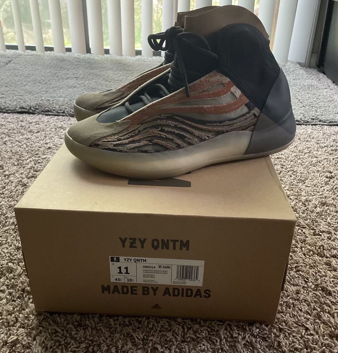 Adidas × Kanye West Adidas Yeezy QNTM Flash Orange Size US 11 / EU 44 - 8 Thumbnail