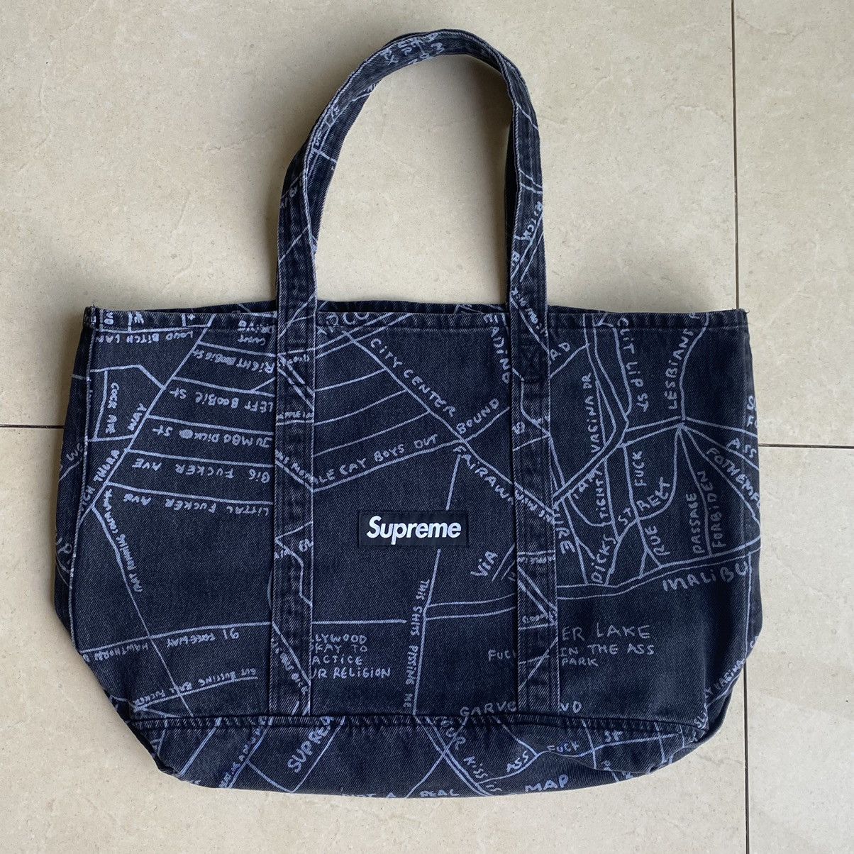 Supreme Denim Tote | Grailed