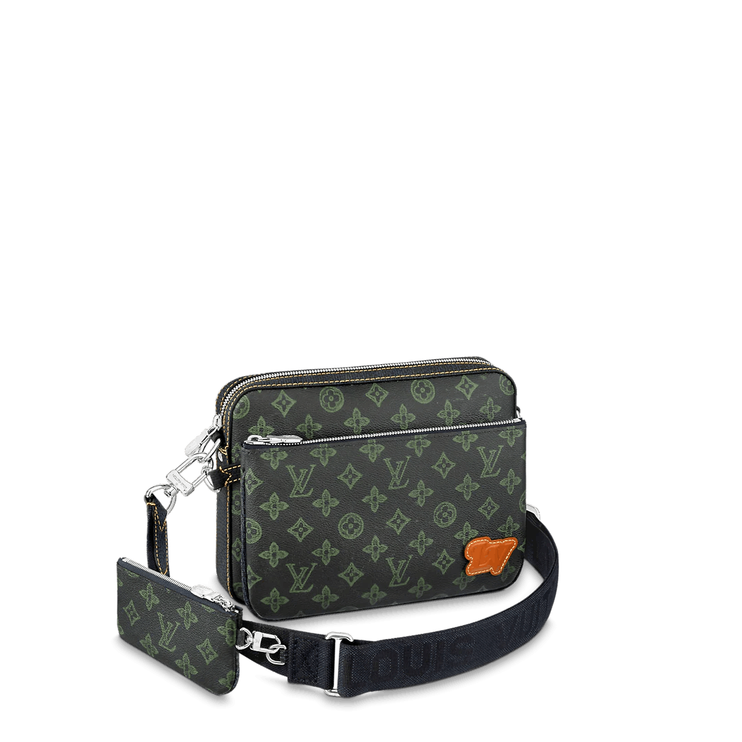 Louis Vuitton, Bags, Louis Vuitton X Nigo X Virgil Abloh Trio Messenger  Bag