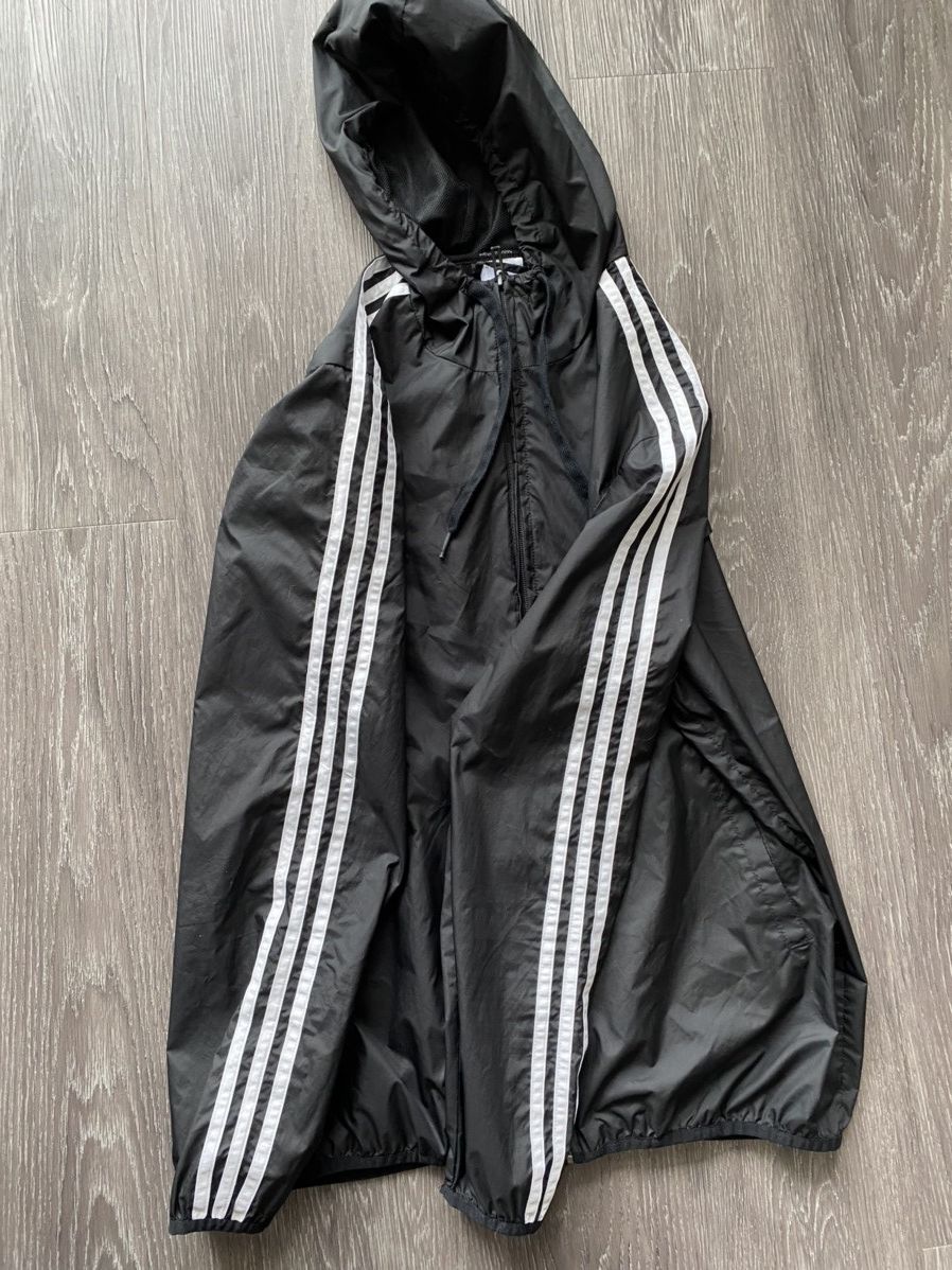 Adidas Adidas Black Essentials Windbreaker Jacket Hood Size US M / EU 48-50 / 2 - 6 Thumbnail