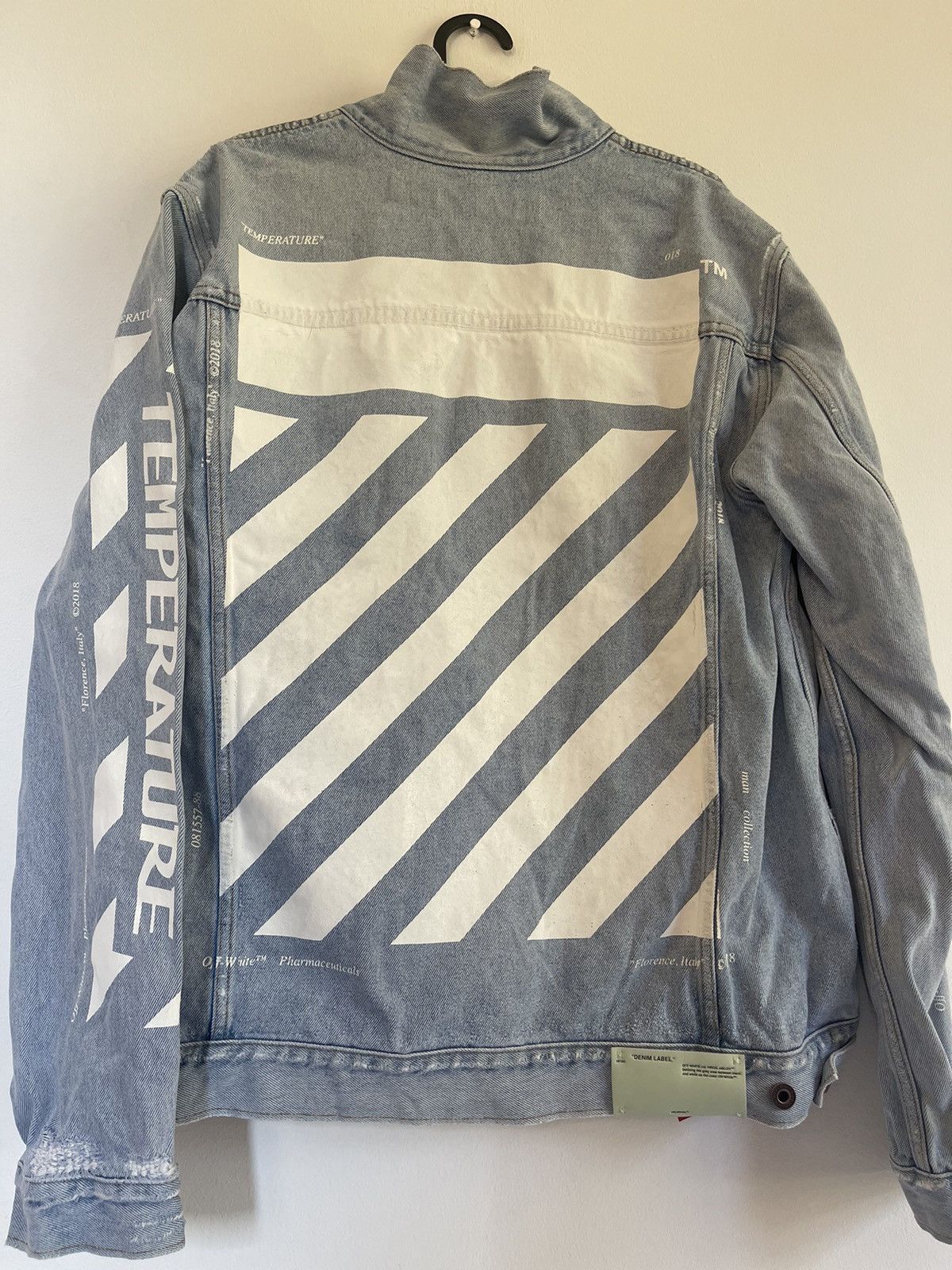 Off white temperature denim jacket