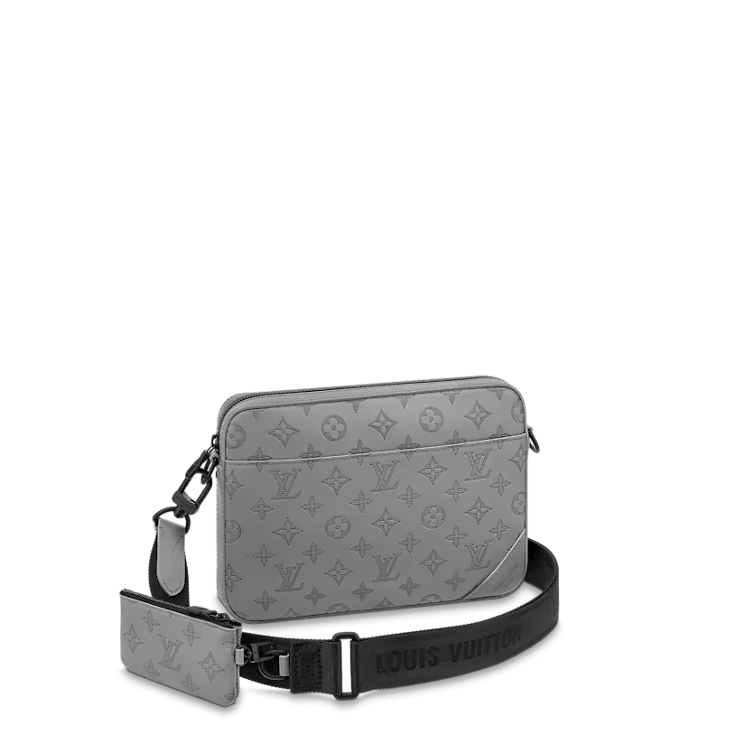 Black Louis Vuitton Monogram Shadow Double Flat Messenger