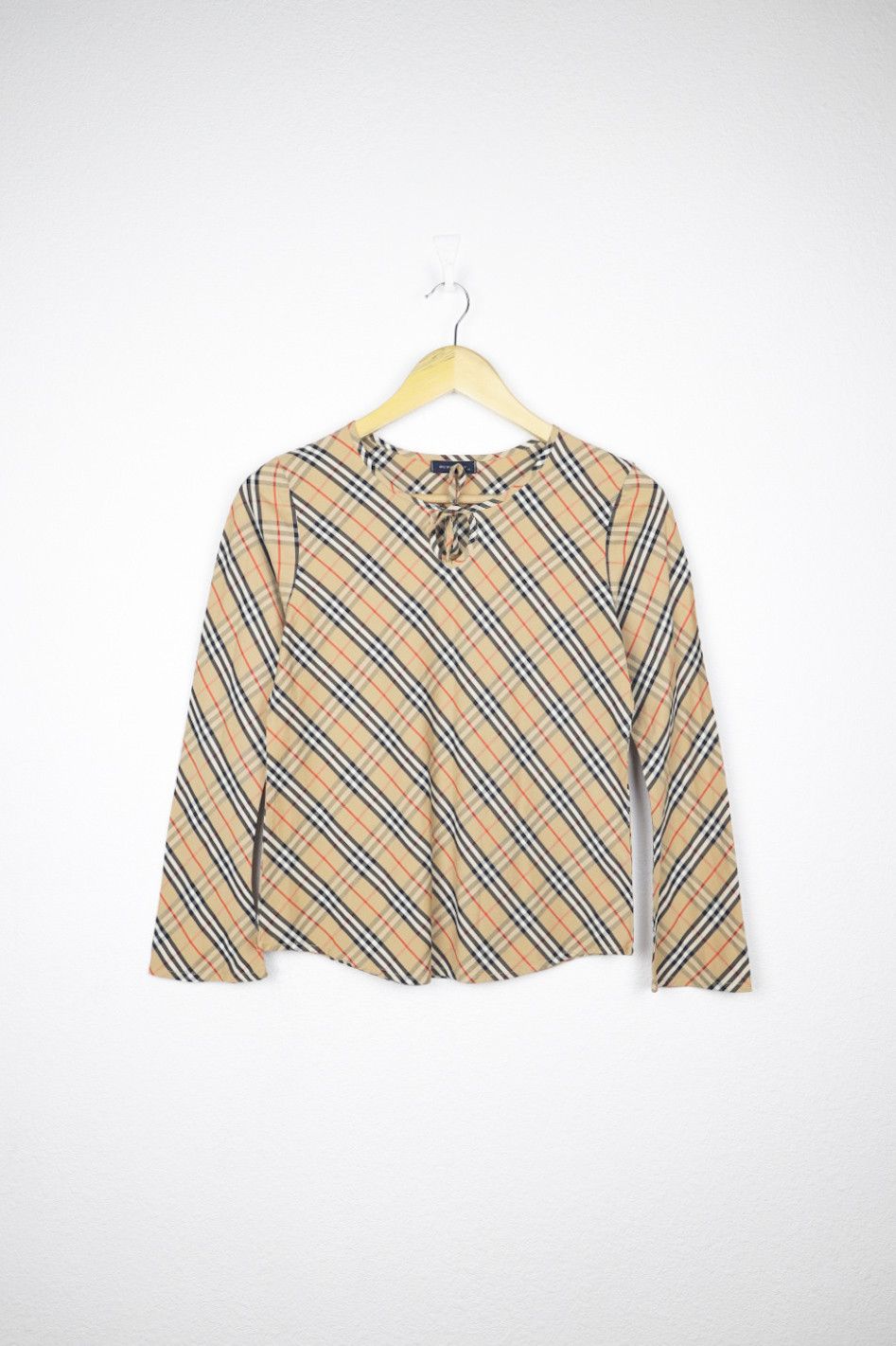 Burberry × Burberry Prorsum × Vintage Wmns Burberry Beige Nova Check Cotton Blouses Top Shirt Size M / US 6-8 / IT 42-44 - 1 Thumbnail