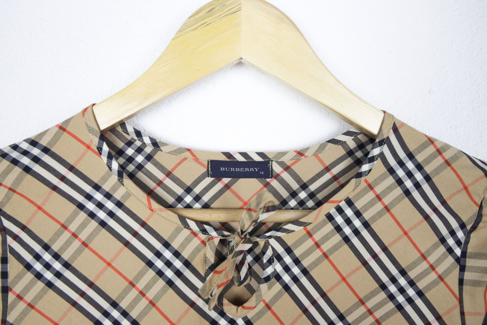 Burberry × Burberry Prorsum × Vintage Wmns Burberry Beige Nova Check Cotton Blouses Top Shirt Size M / US 6-8 / IT 42-44 - 4 Thumbnail