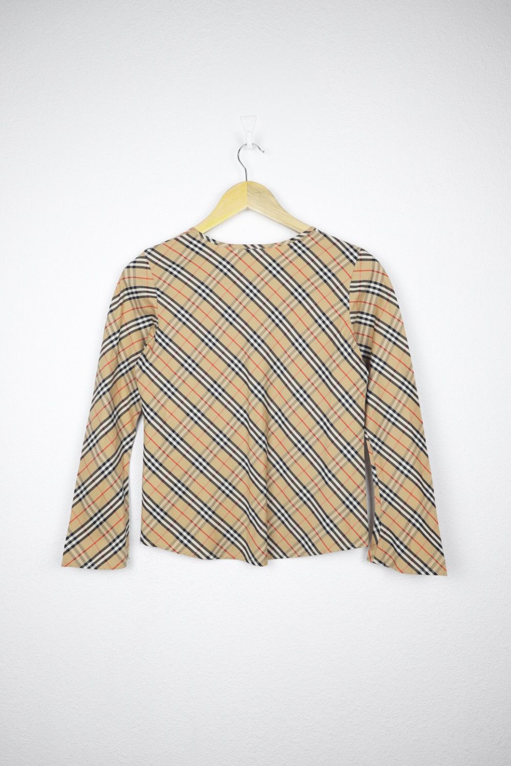 Burberry × Burberry Prorsum × Vintage Wmns Burberry Beige Nova Check Cotton Blouses Top Shirt Size M / US 6-8 / IT 42-44 - 6 Thumbnail