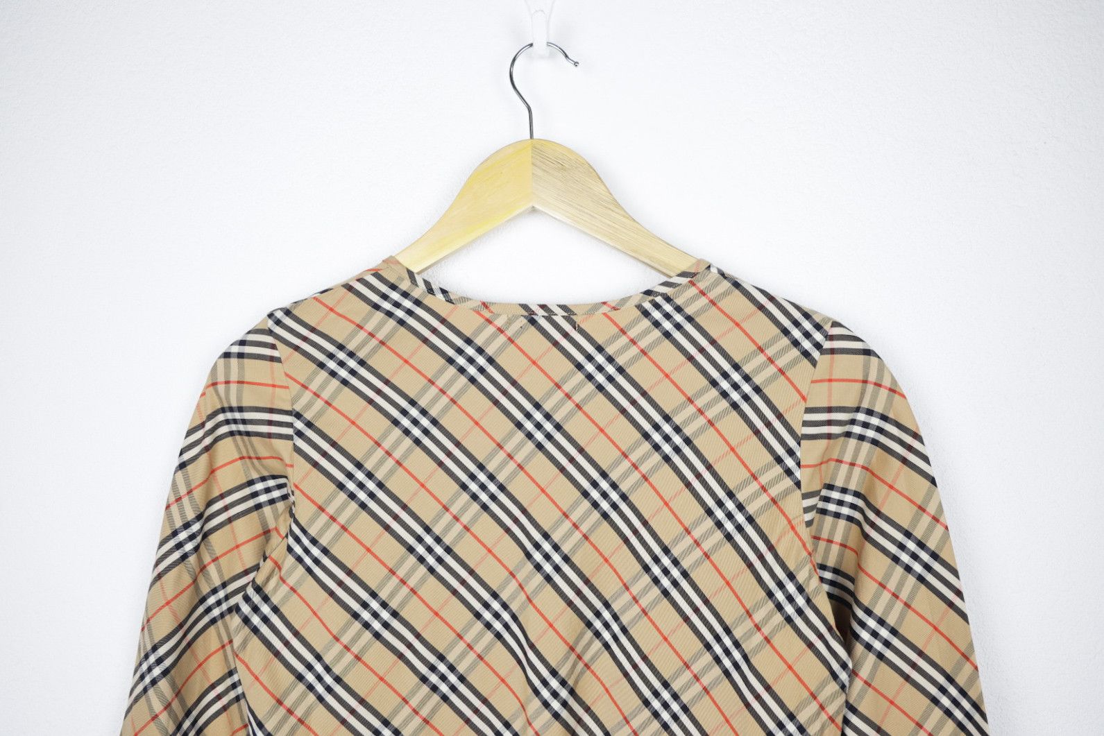 Burberry × Burberry Prorsum × Vintage Wmns Burberry Beige Nova Check Cotton Blouses Top Shirt Size M / US 6-8 / IT 42-44 - 7 Thumbnail