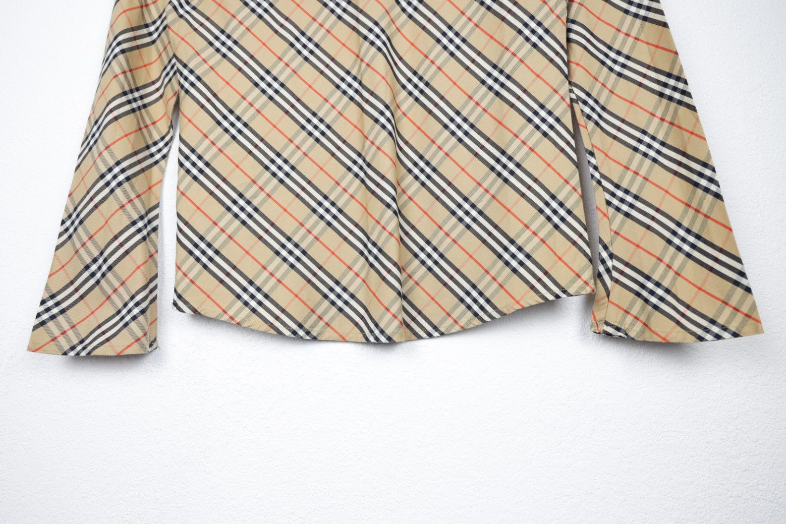 Burberry × Burberry Prorsum × Vintage Wmns Burberry Beige Nova Check Cotton Blouses Top Shirt Size M / US 6-8 / IT 42-44 - 8 Thumbnail