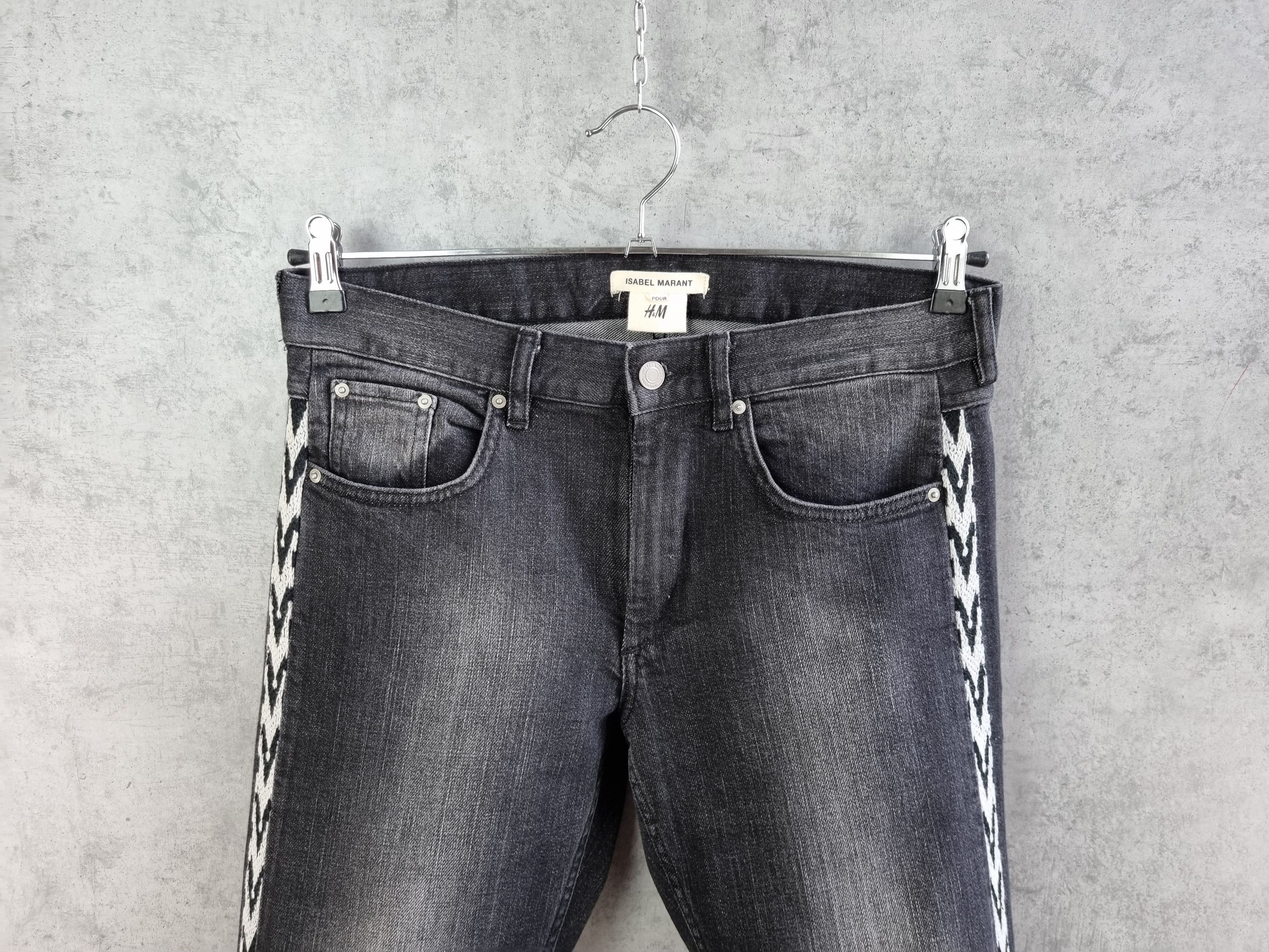 Isabel Marant Isabel Marant Faded Design Embroidery Stripes Skinny Jeans Size US 30 / EU 46 - 9 Thumbnail