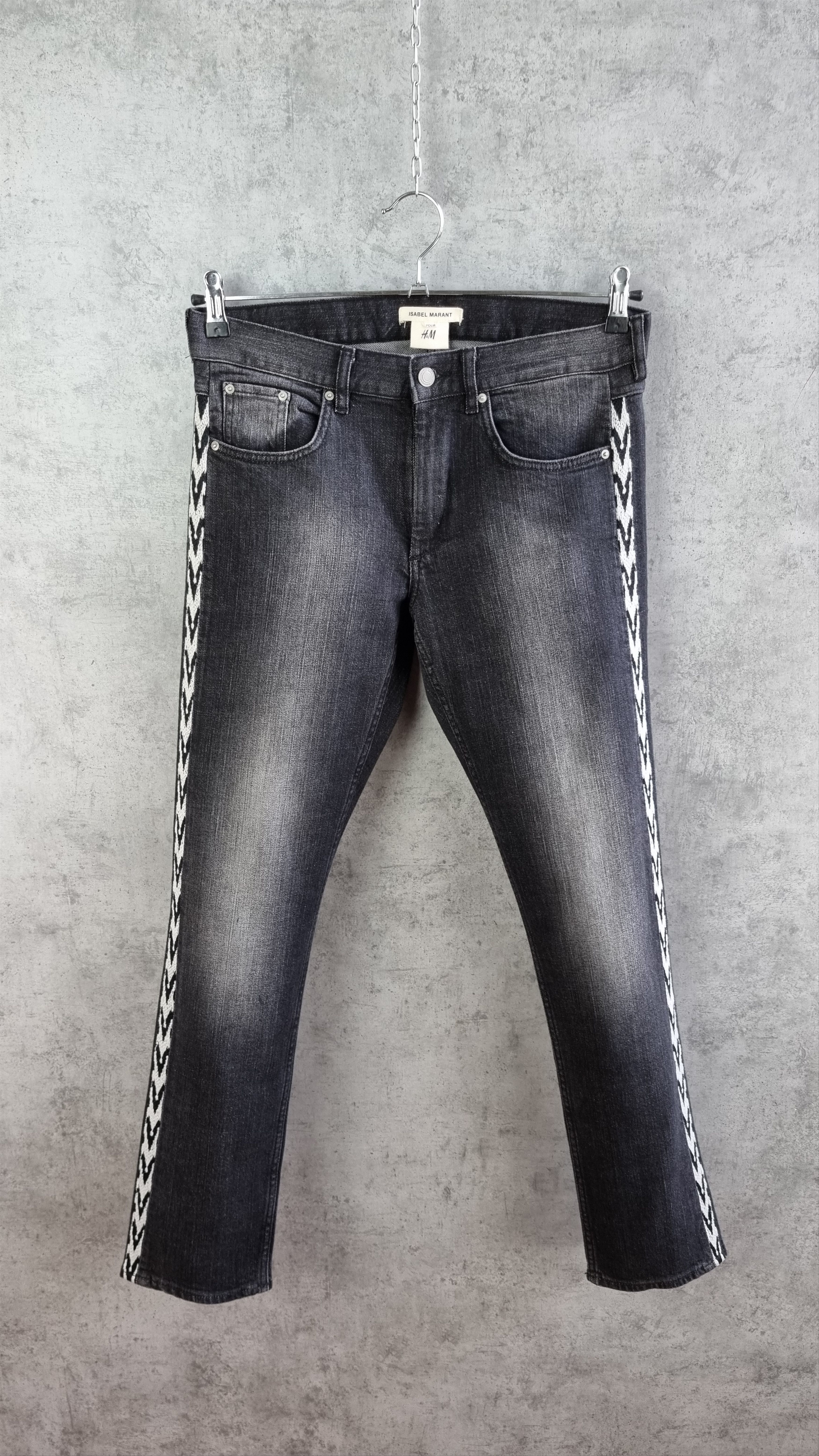 Isabel Marant Isabel Marant Faded Design Embroidery Stripes Skinny Jeans Size US 30 / EU 46 - 1 Thumbnail