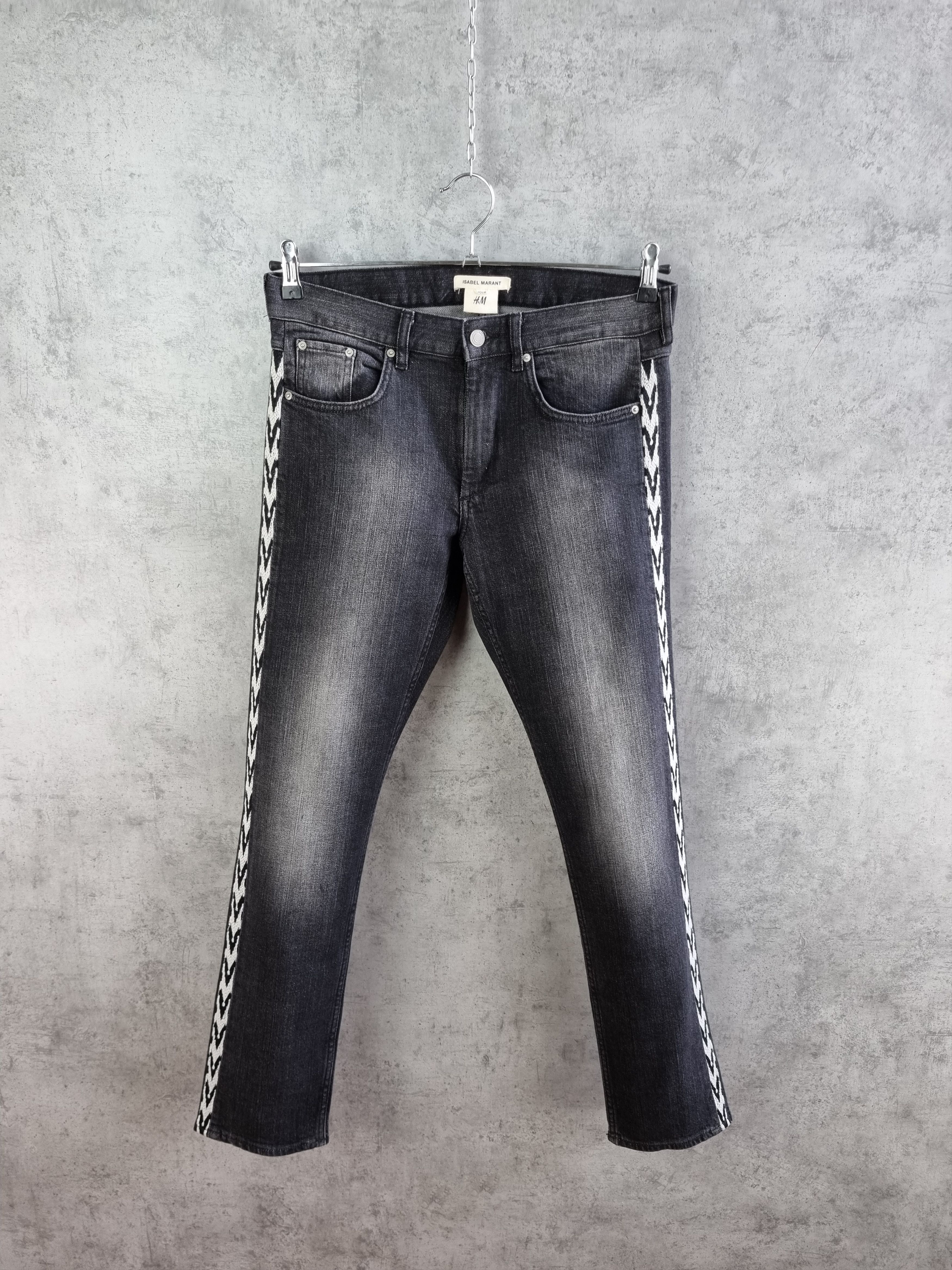 Isabel Marant Isabel Marant Faded Design Embroidery Stripes Skinny Jeans Size US 30 / EU 46 - 15 Thumbnail