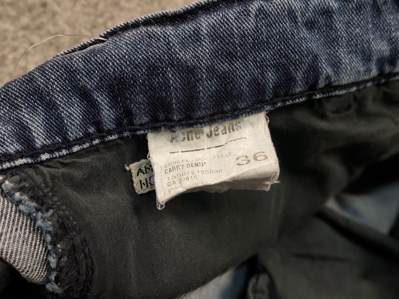 Acne Studios Vintage women Acne Studios Jeans carry Denim Size 36" / US 14 / IT 50 - 18 Thumbnail
