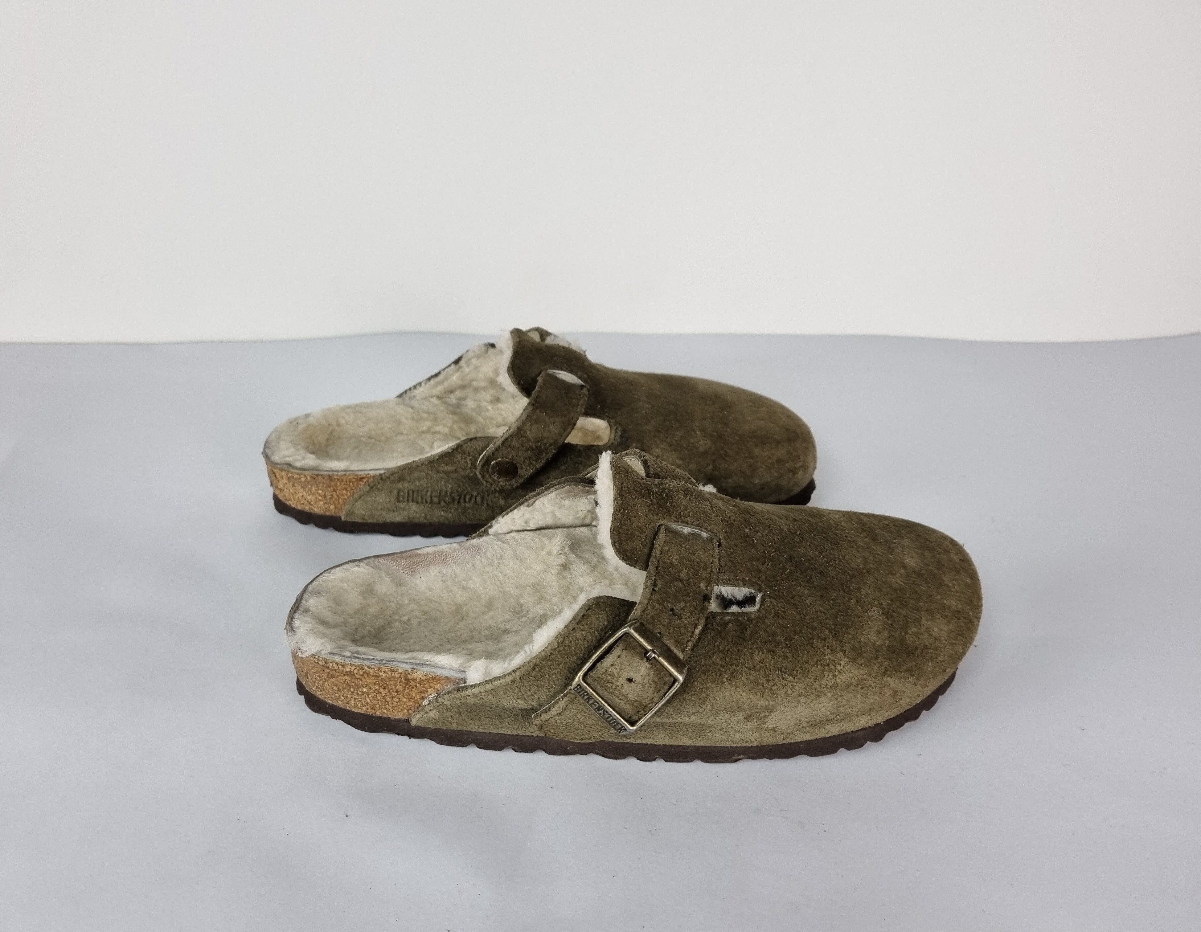 Birkenstock × Vintage Birkenstock Rare Suede Fur Inside Sandals Size US 5.5 / EU 38 - 2 Thumbnail