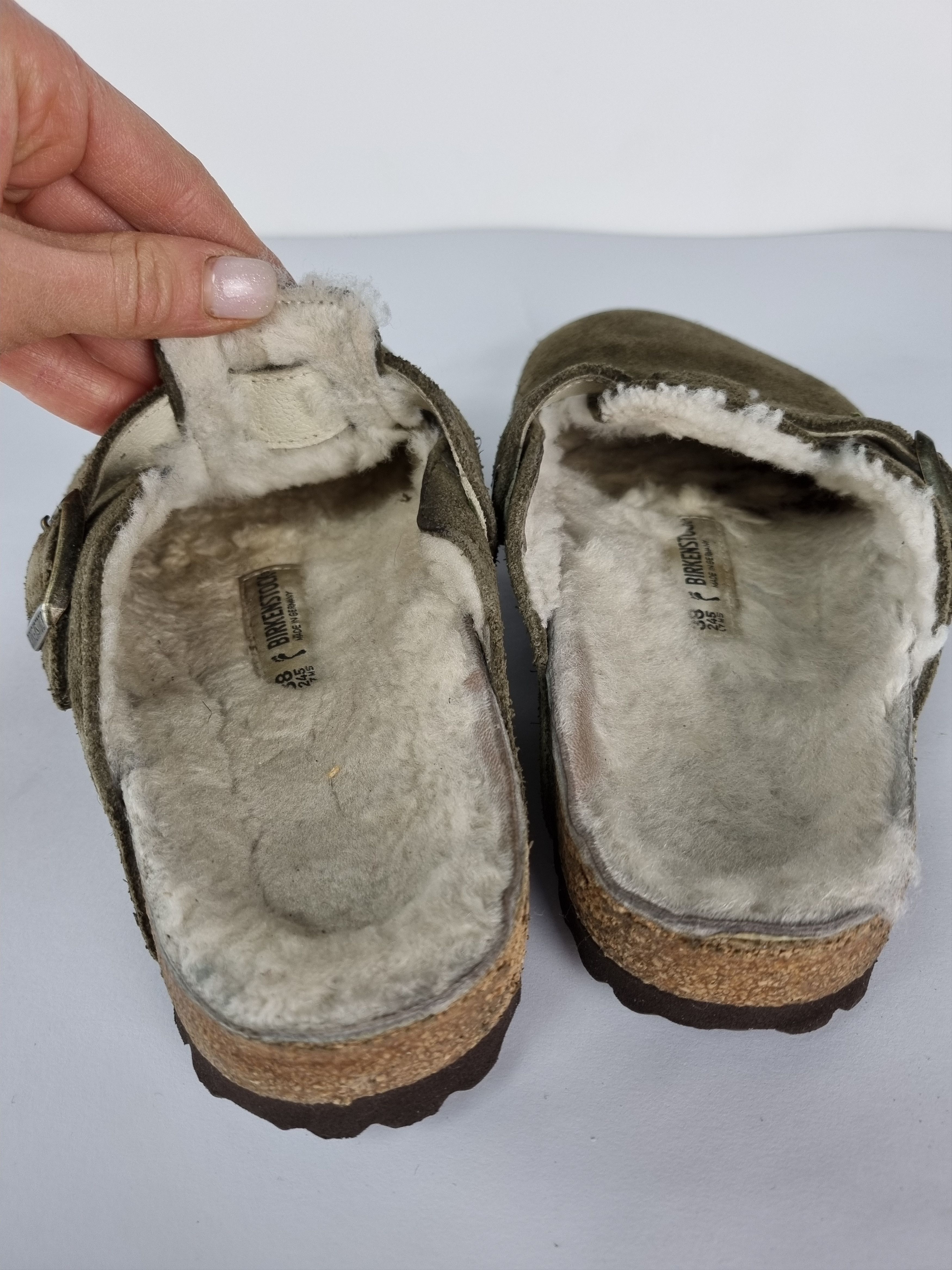Birkenstock × Vintage Birkenstock Rare Suede Fur Inside Sandals Size US 5.5 / EU 38 - 3 Thumbnail