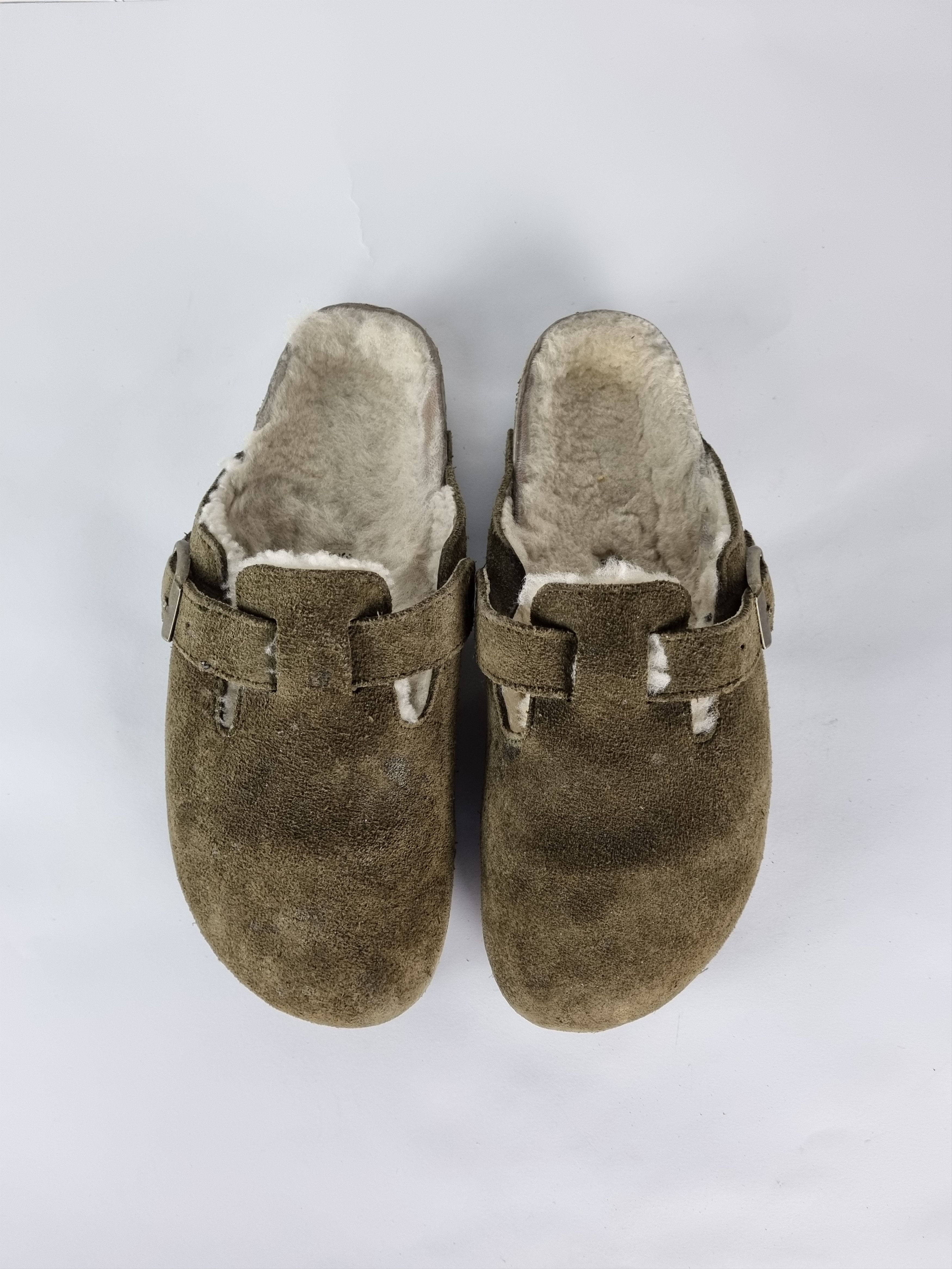 Birkenstock × Vintage Birkenstock Rare Suede Fur Inside Sandals Size US 5.5 / EU 38 - 1 Thumbnail