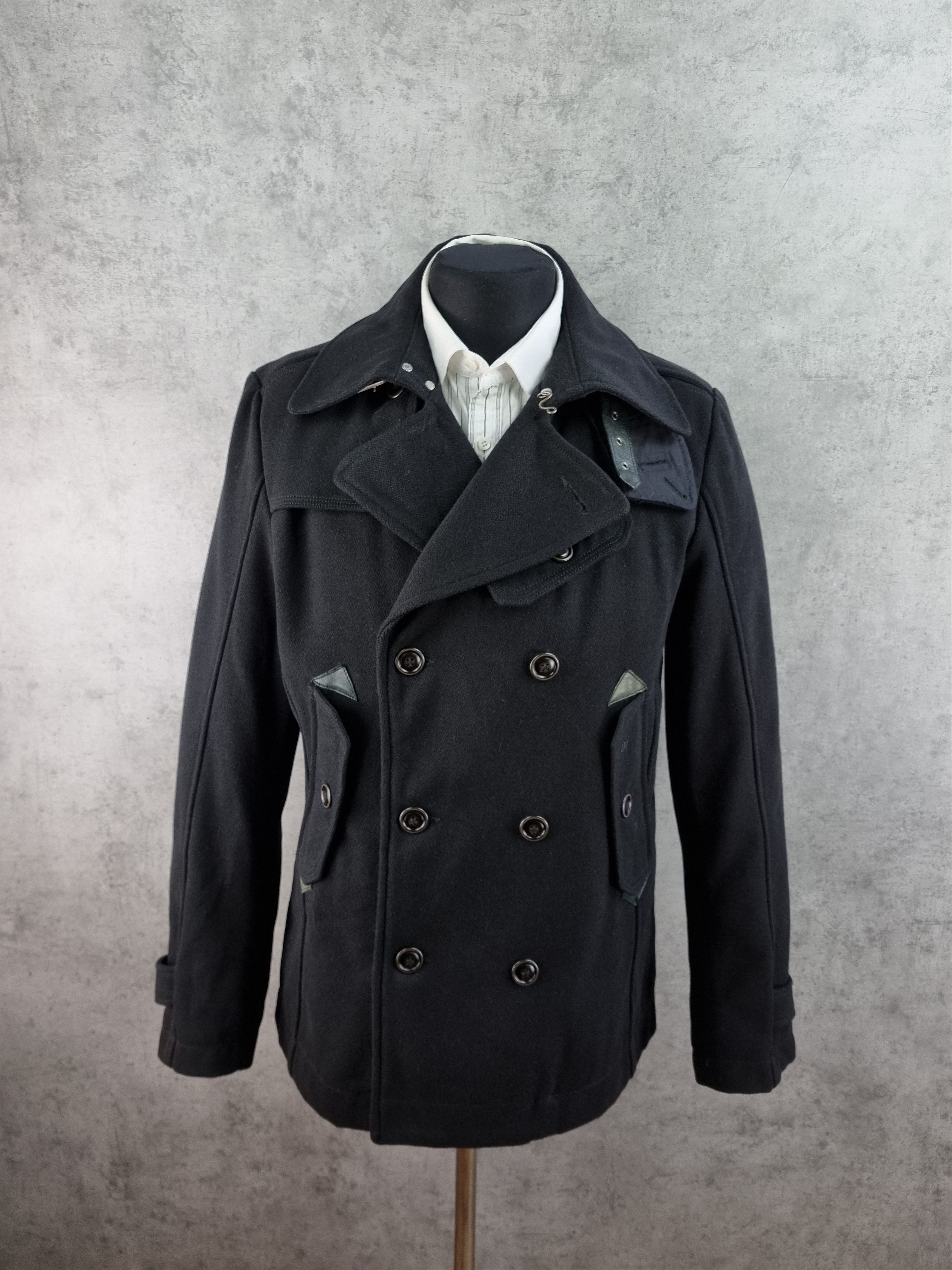 Diesel × Diesel Black Gold Diesel Double Breasted Wool Military Style Coat Size US M / EU 48-50 / 2 - 1 Thumbnail