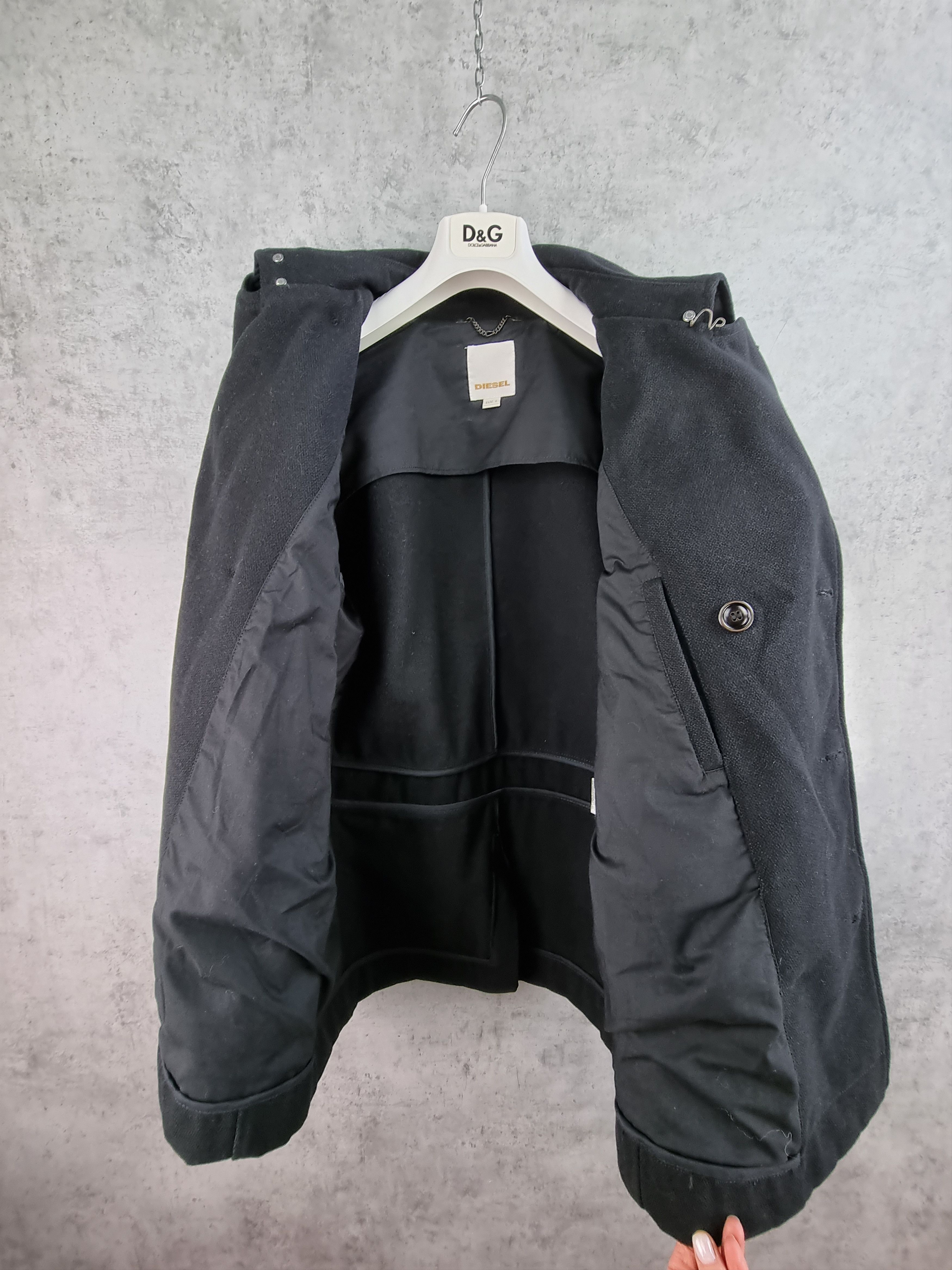 Diesel × Diesel Black Gold Diesel Double Breasted Wool Military Style Coat Size US M / EU 48-50 / 2 - 8 Thumbnail