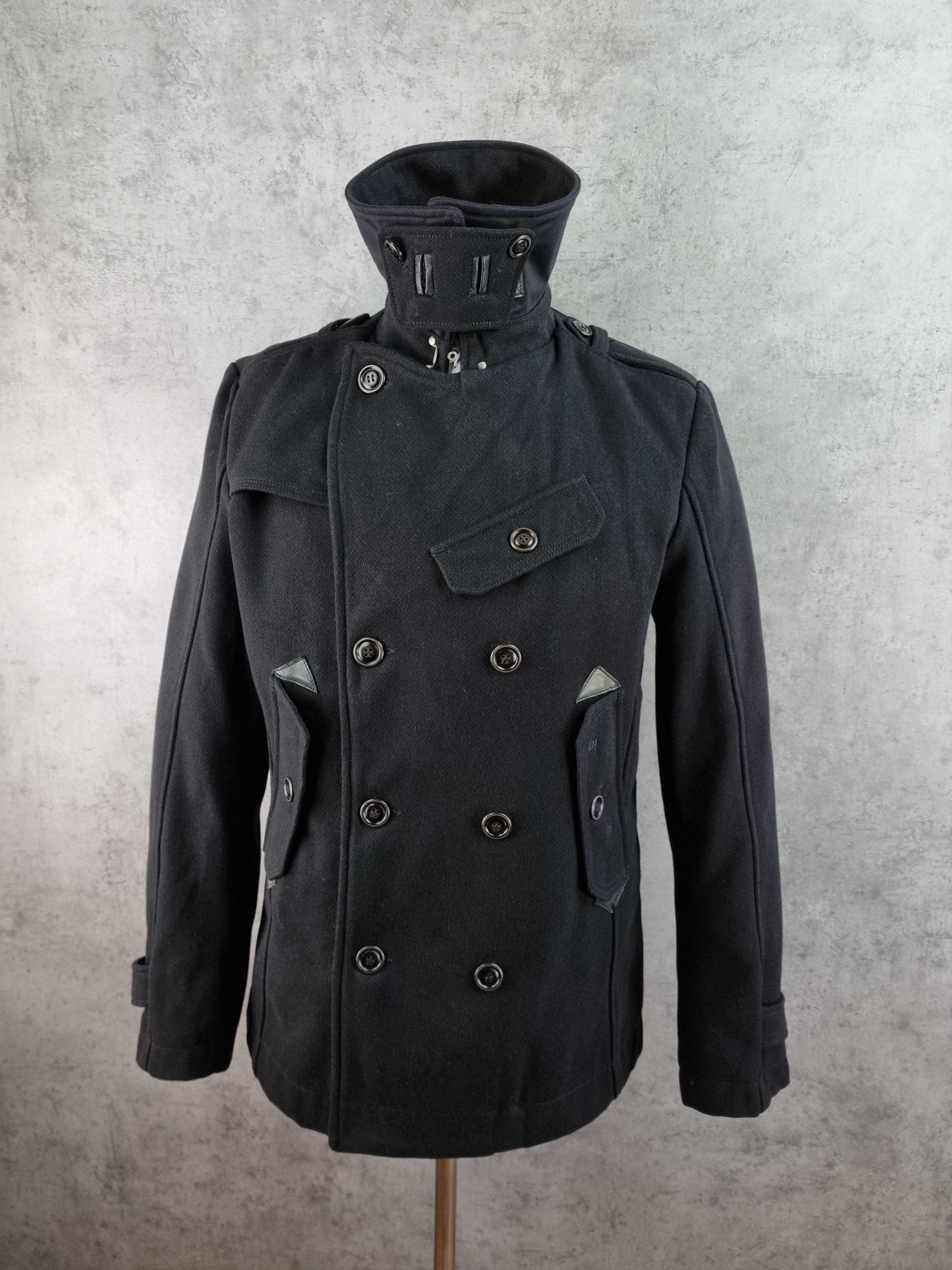 Diesel × Diesel Black Gold Diesel Double Breasted Wool Military Style Coat Size US M / EU 48-50 / 2 - 3 Thumbnail