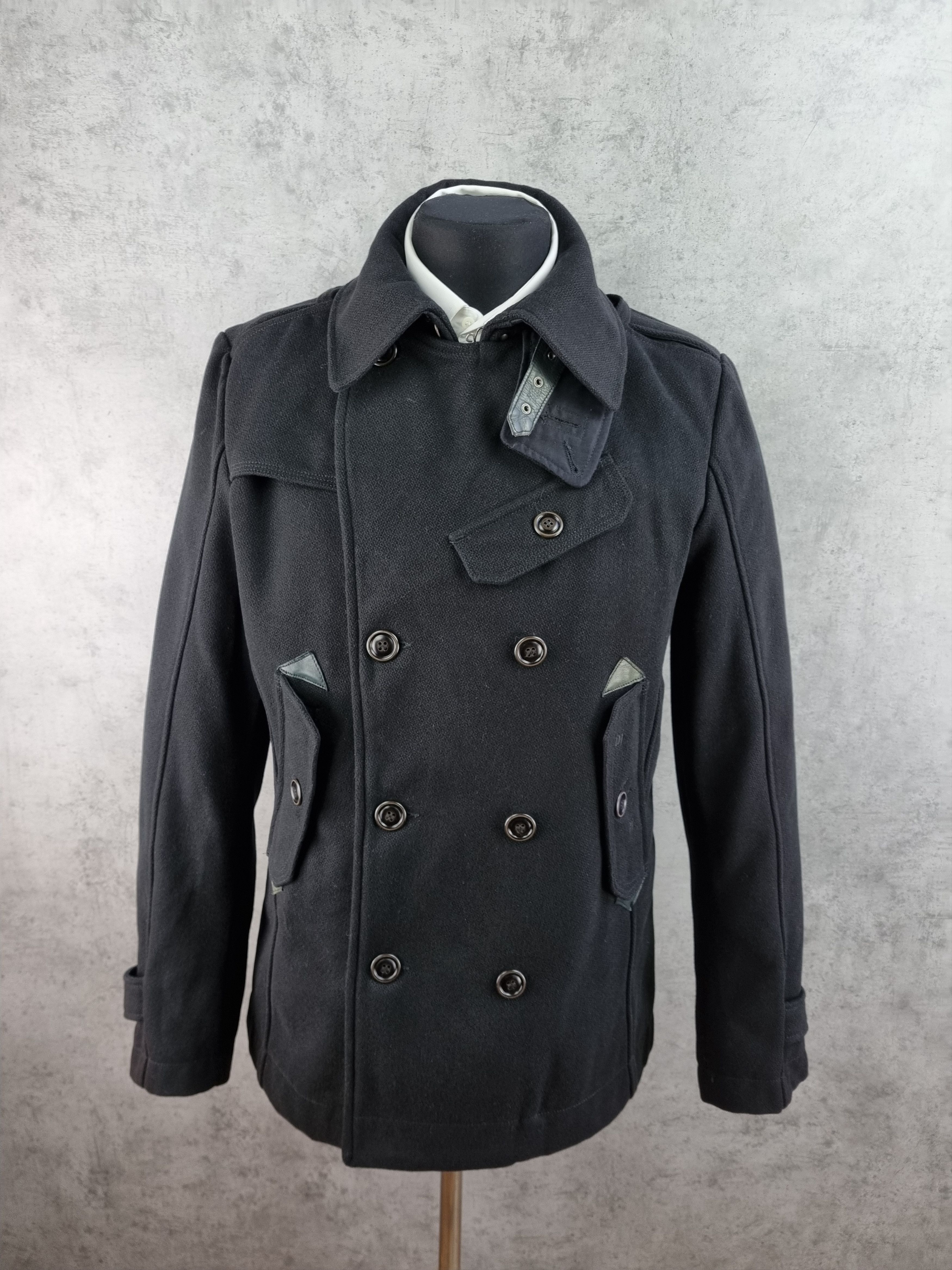 Diesel × Diesel Black Gold Diesel Double Breasted Wool Military Style Coat Size US M / EU 48-50 / 2 - 4 Thumbnail