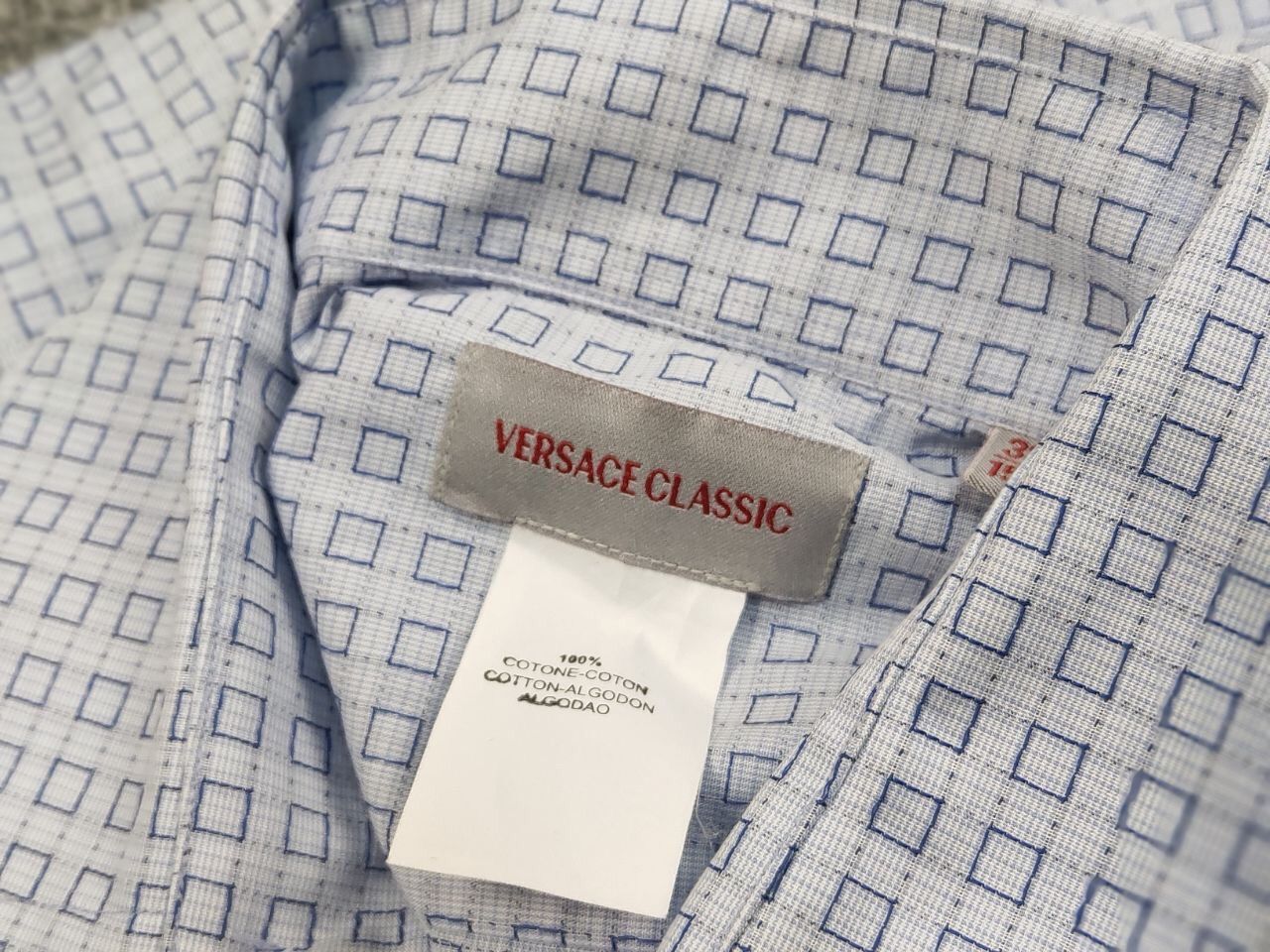 Versace Vintage Versace Classic Men's Light Blue Buttons Shirt Size US M / EU 48-50 / 2 - 22 Thumbnail