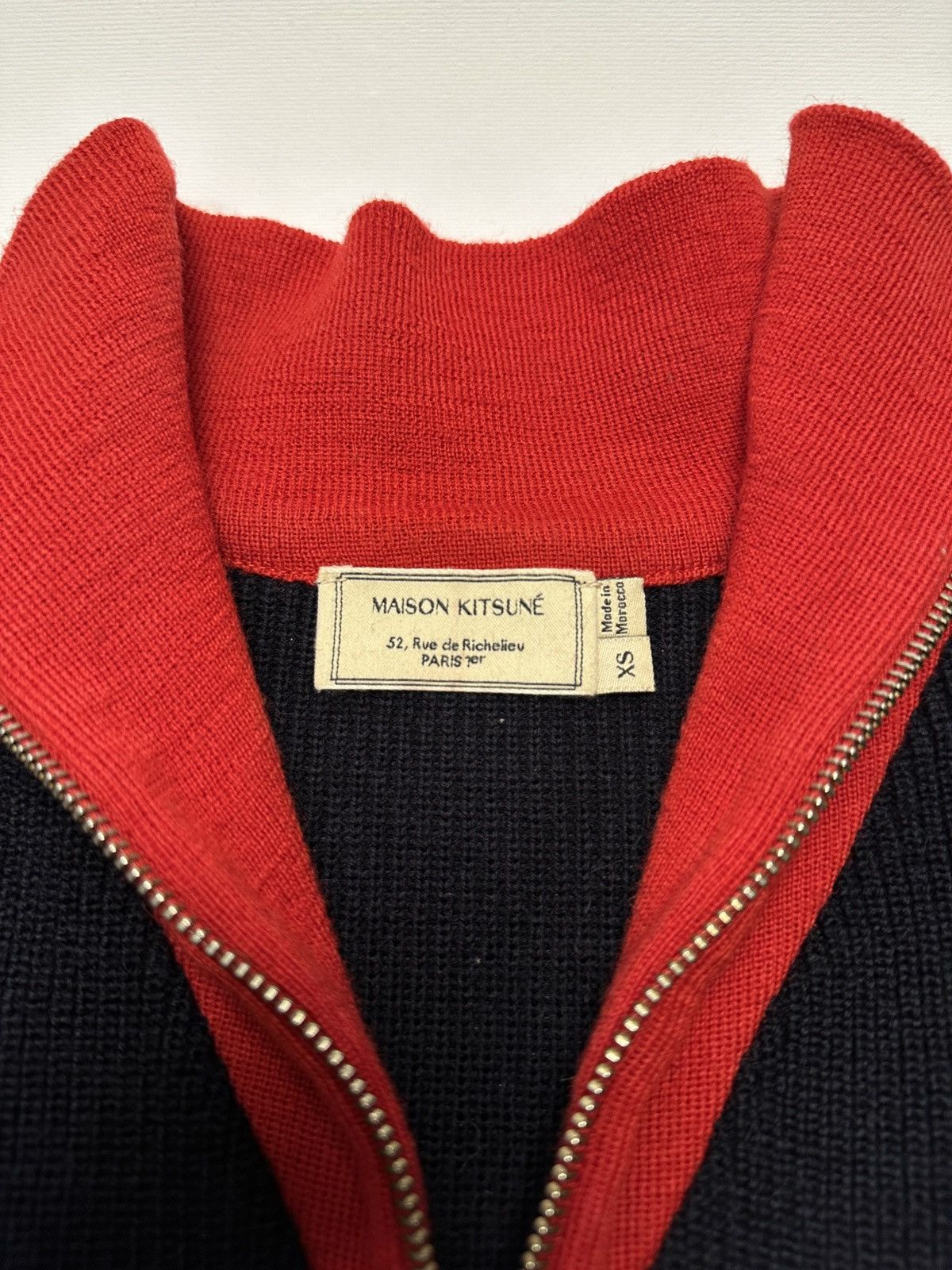 Maison Kitsune Maison Kitsune Wool Colorblock Sweater Size XS / US 0-2 / IT 36-38 - 4 Thumbnail
