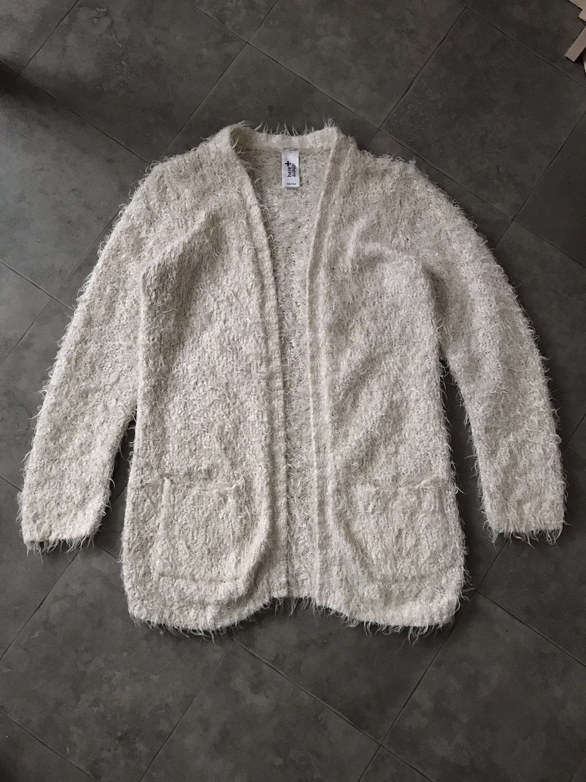 Y2K French Black Cropped Cardigan (M)