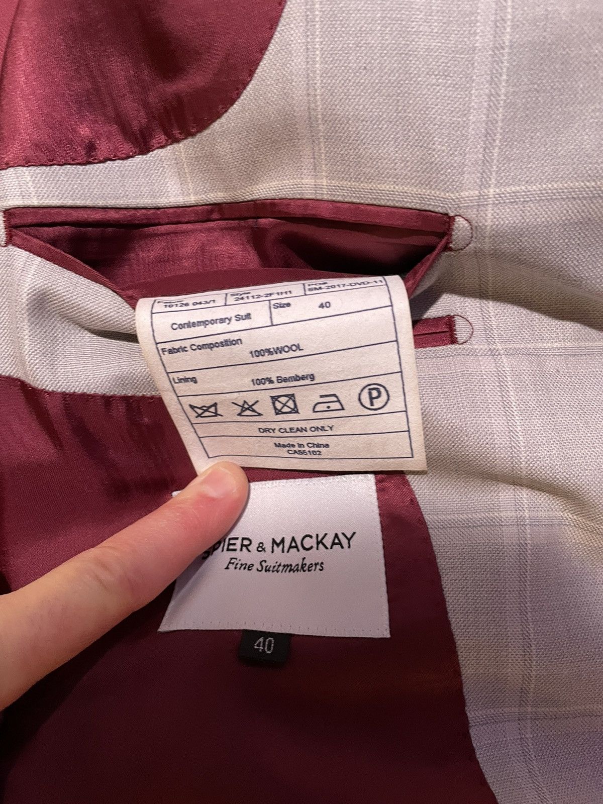 Spier & Mackay *Like New* Spier & Mackay Windowpane Suit Size 40R - 8 Thumbnail