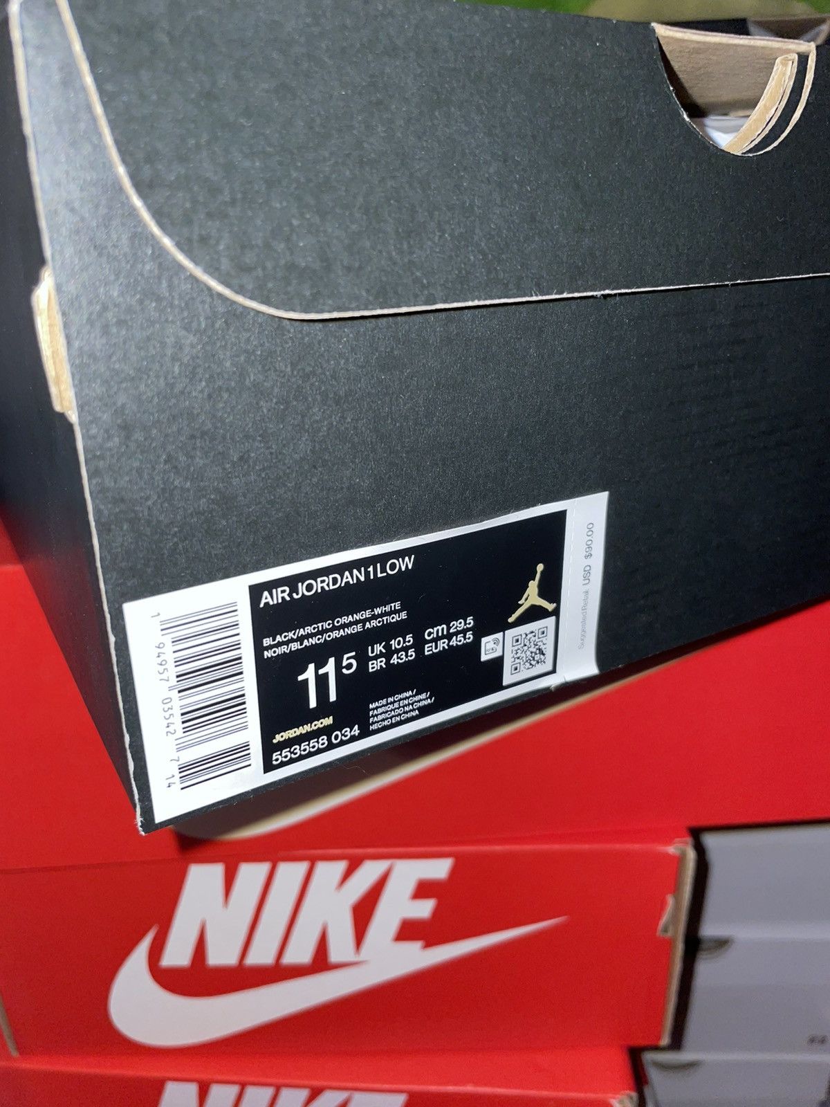 Jordan Brand Air Jordan 1 low crimson tint Size US 11.5 / EU 44-45 - 6 Thumbnail