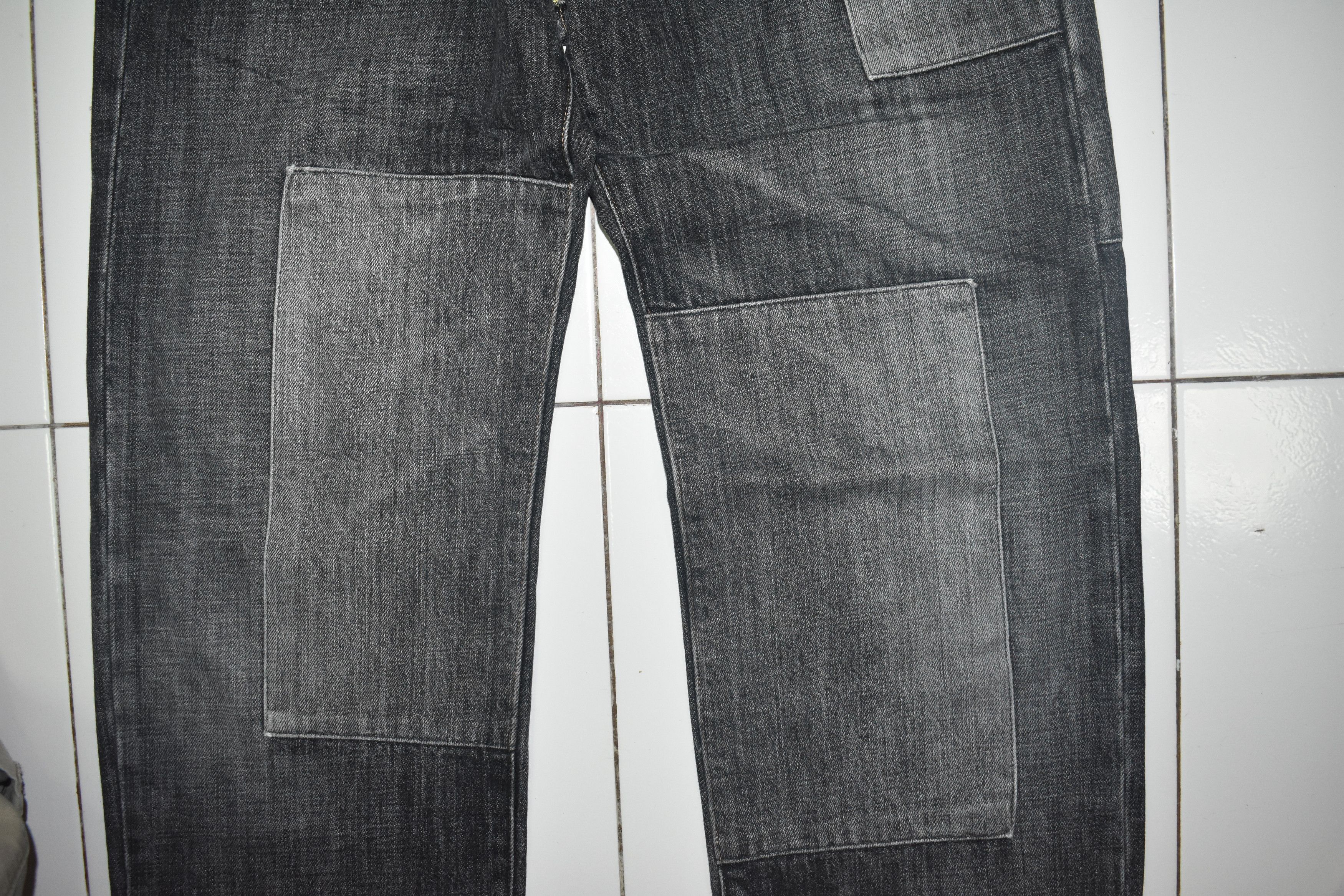 If Six Was Nine × Japanese Brand × Uniqlo WIDE LEG!! JAPANESE PATCHWORK DENIM W34 Size US 34 / EU 50 - 4 Thumbnail