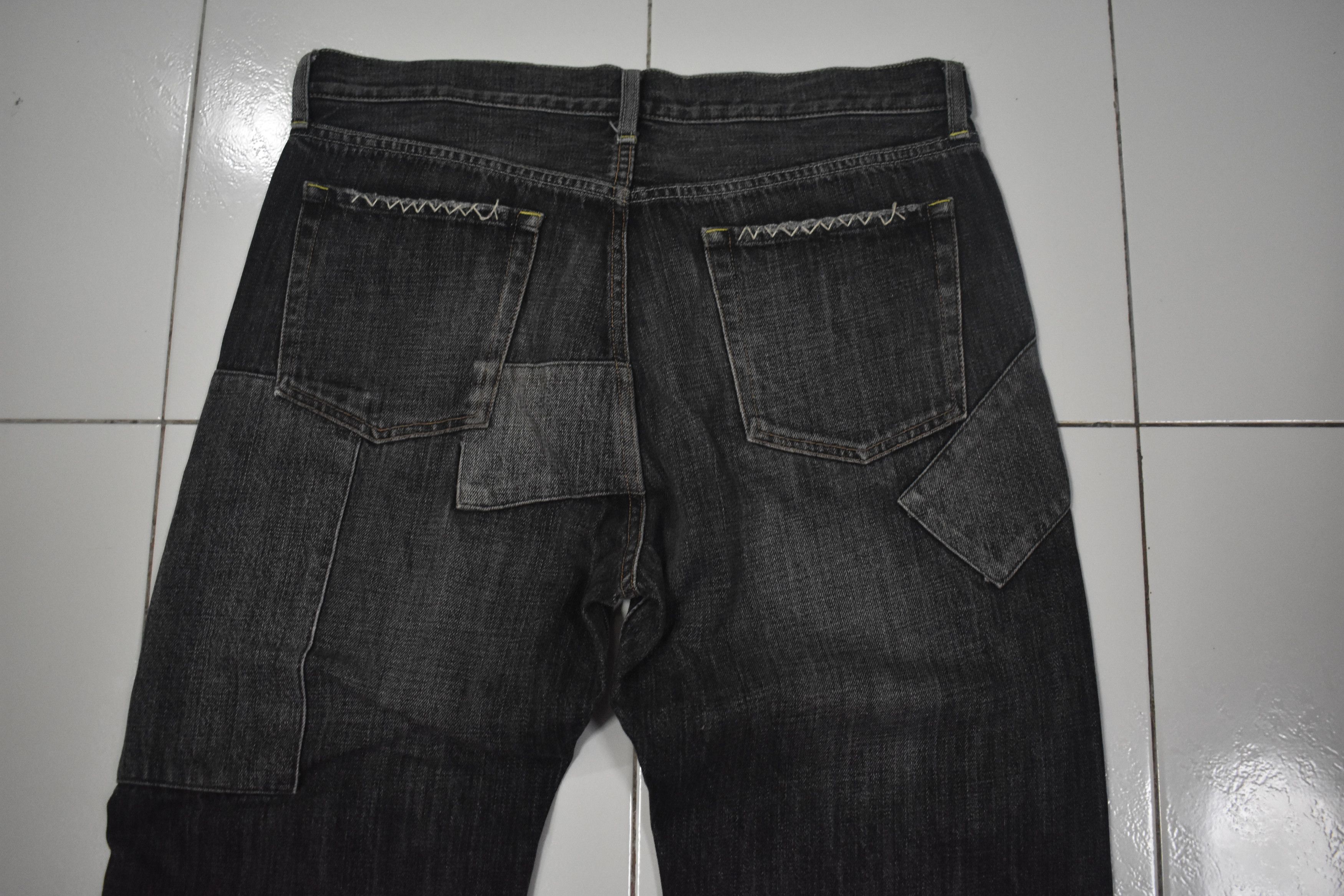 If Six Was Nine × Japanese Brand × Uniqlo WIDE LEG!! JAPANESE PATCHWORK DENIM W34 Size US 34 / EU 50 - 5 Thumbnail
