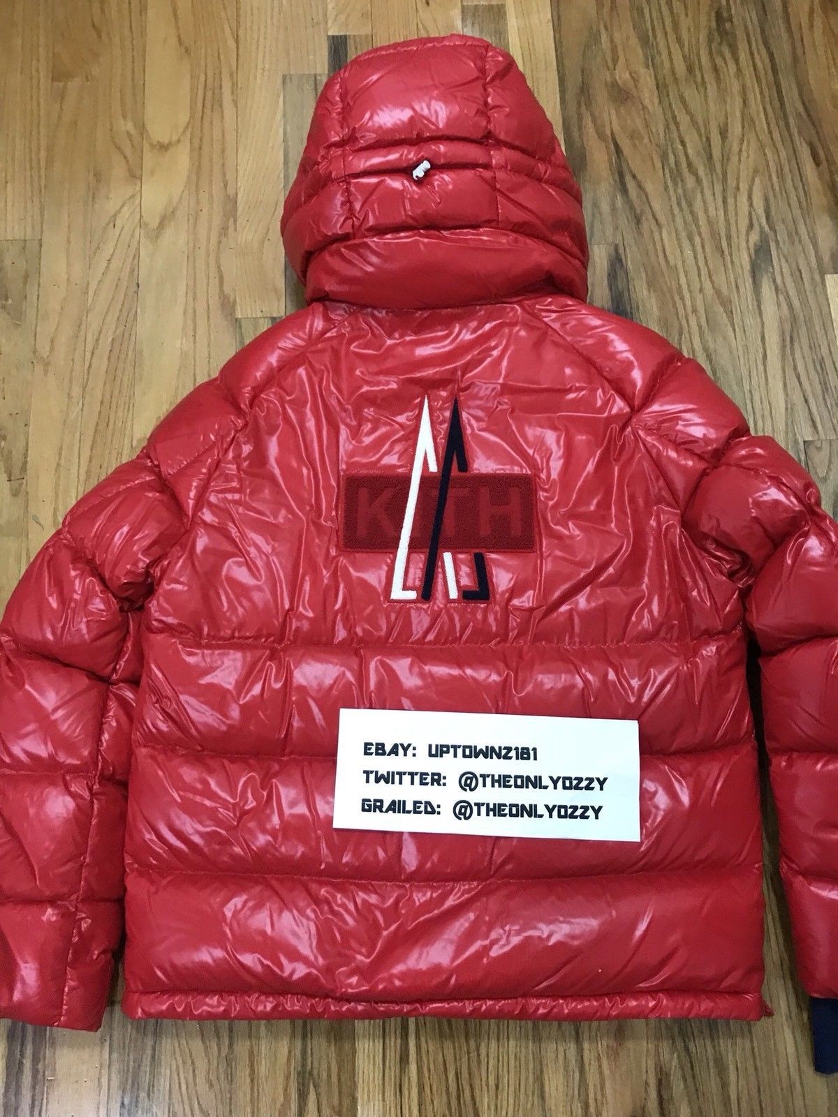 Moncler KITH X MONCLER LACHAT DOWN RED HOODIE JACKET SZ 4 XL Grailed
