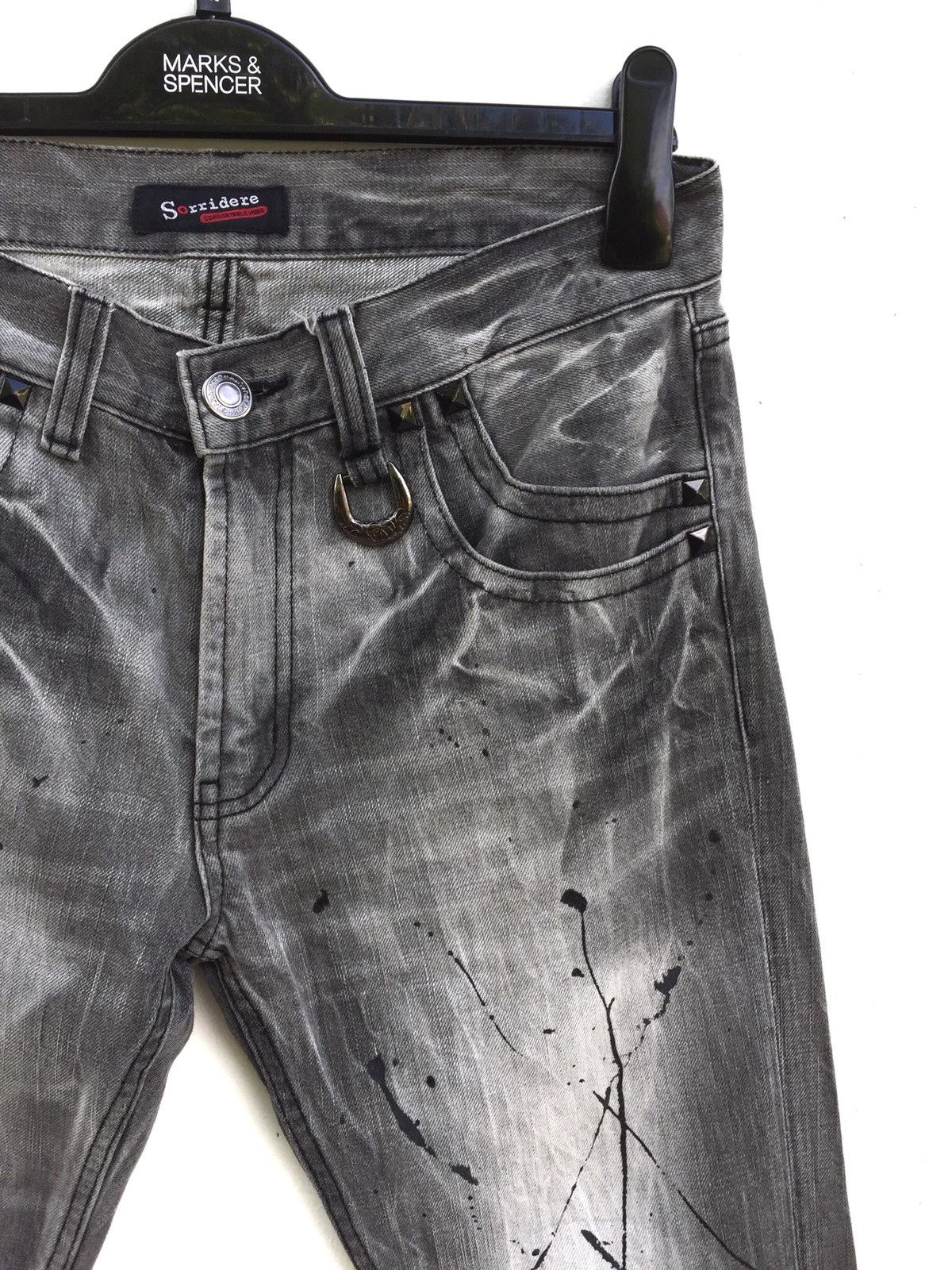 Hysteric Glamour × Japanese Brand Japanese Brand Sorridere black painter jeans Size US 31 - 5 Thumbnail