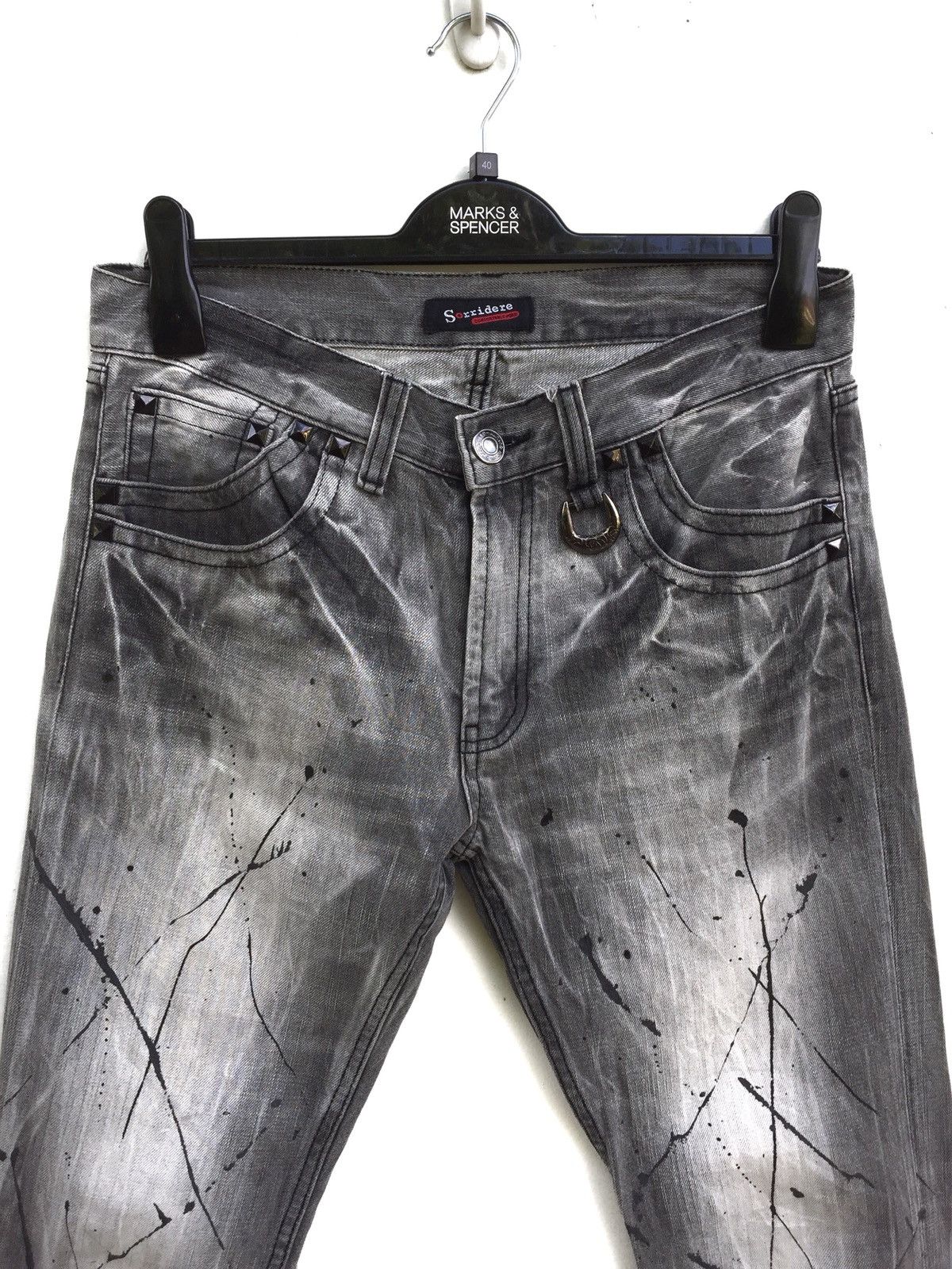 Hysteric Glamour × Japanese Brand Japanese Brand Sorridere black painter jeans Size US 31 - 3 Thumbnail