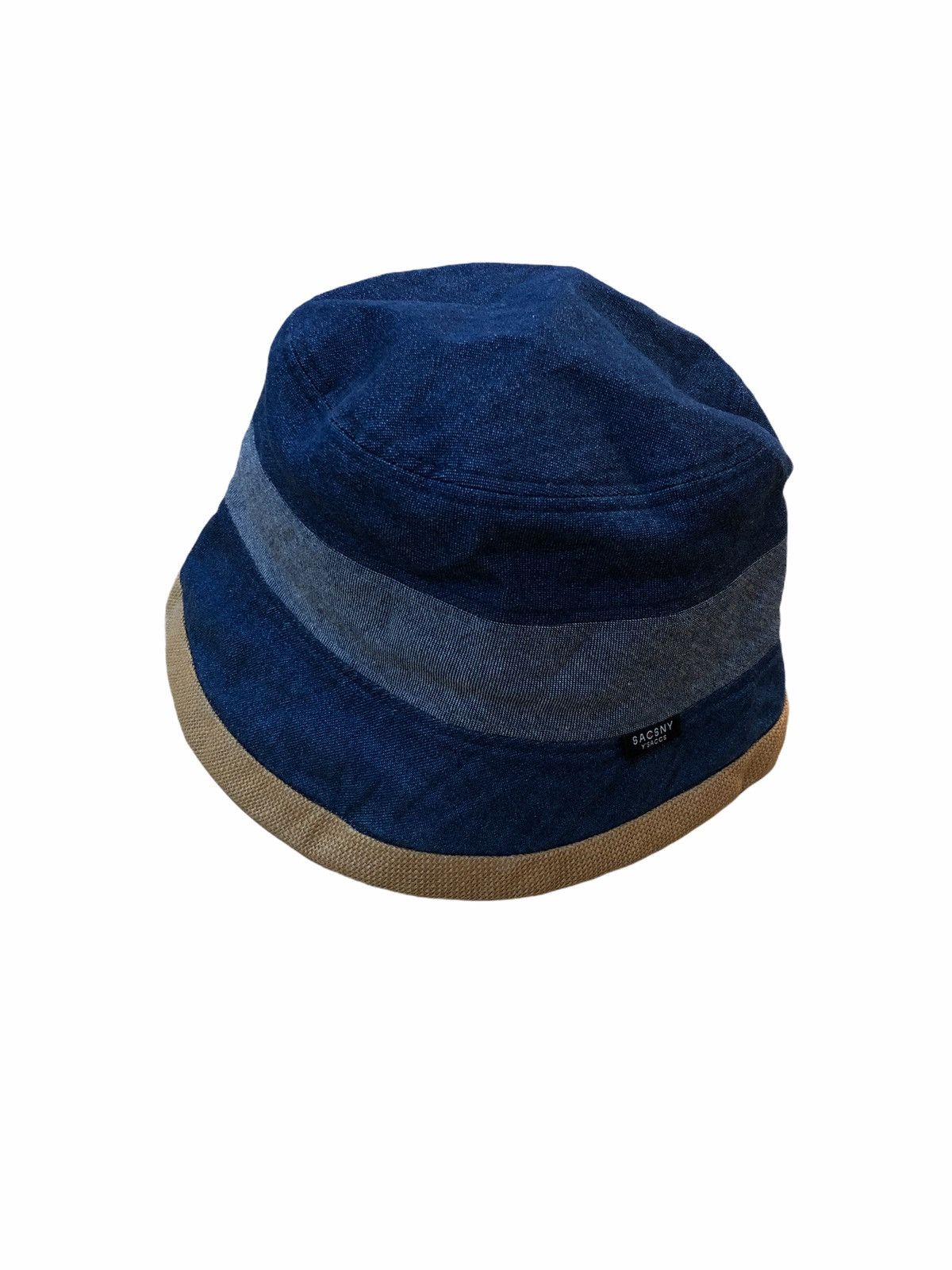Yohji Yamamoto Yohji Yamamoto Y'saccs Patchwork Denim Bucket Hat Size ONE SIZE - 1 Thumbnail