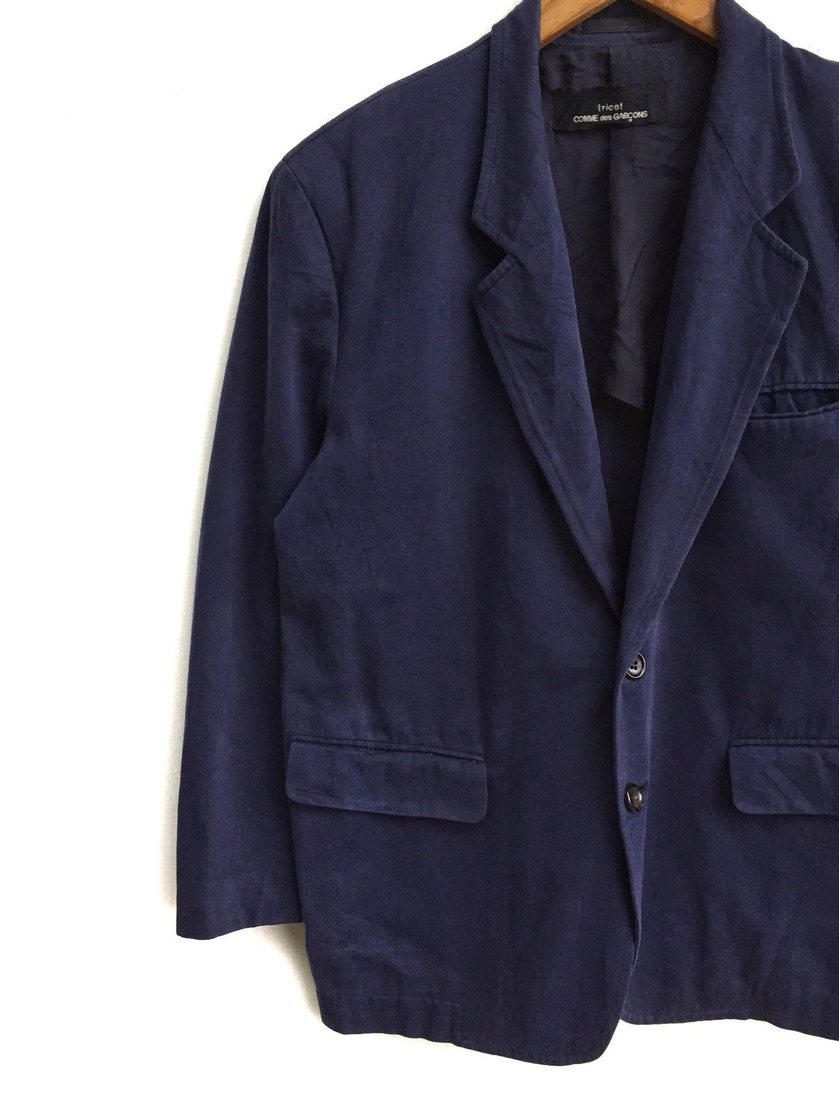 Comme des Garcons Vintage Comme des Garcons Tricot Navy Blue Jacket Size M / US 6-8 / IT 42-44 - 4 Thumbnail