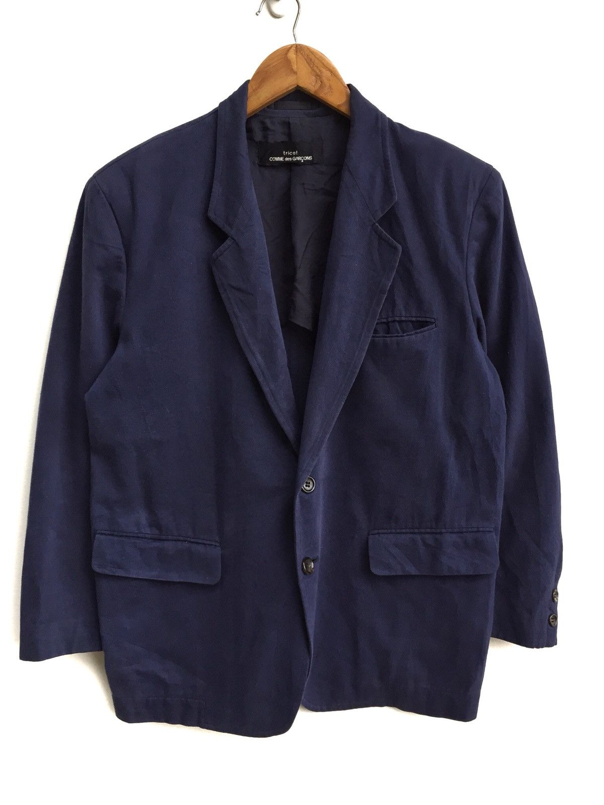 Comme des Garcons Vintage Comme des Garcons Tricot Navy Blue Jacket Size M / US 6-8 / IT 42-44 - 1 Thumbnail