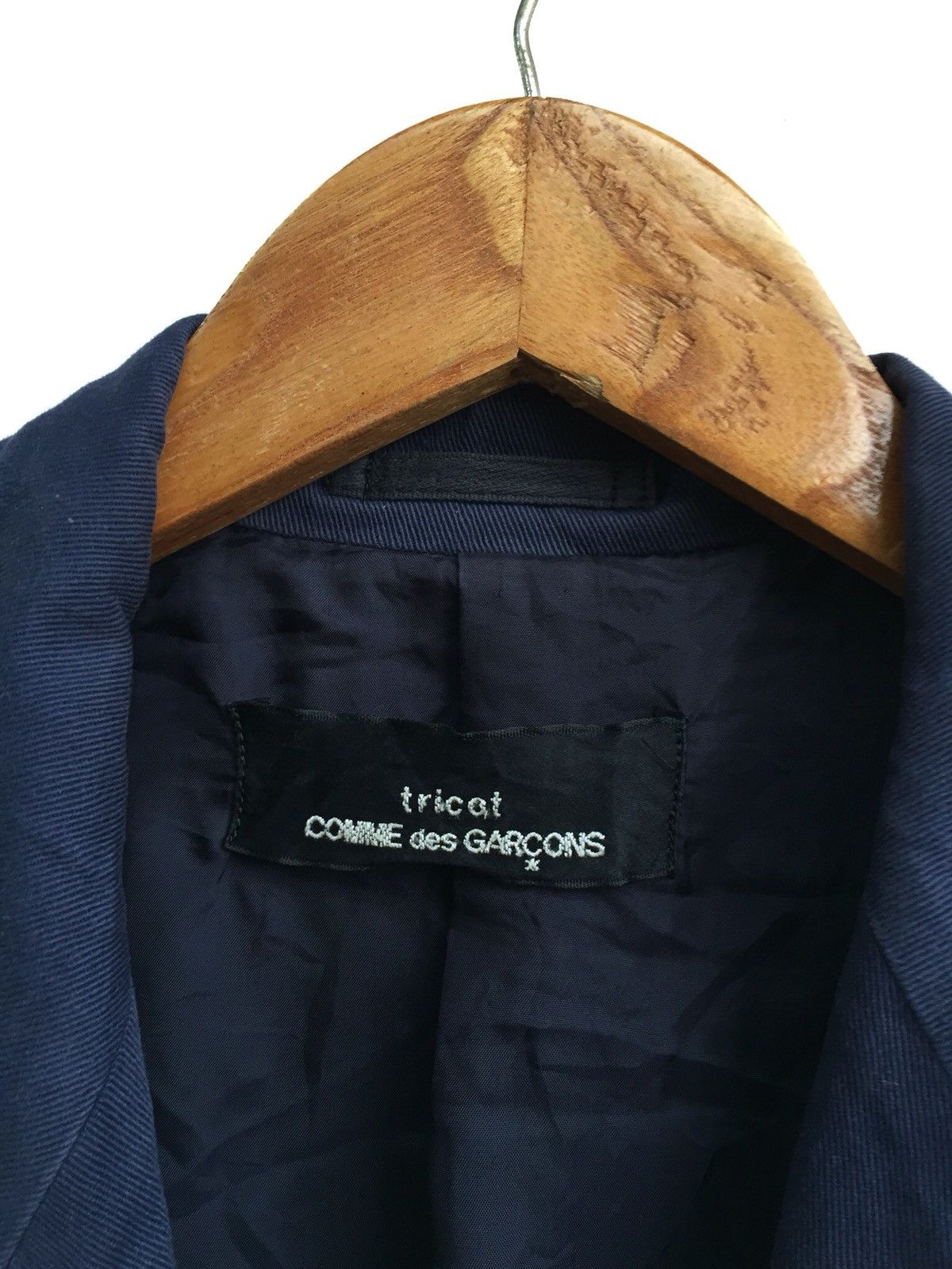Comme des Garcons Vintage Comme des Garcons Tricot Navy Blue Jacket Size M / US 6-8 / IT 42-44 - 5 Thumbnail