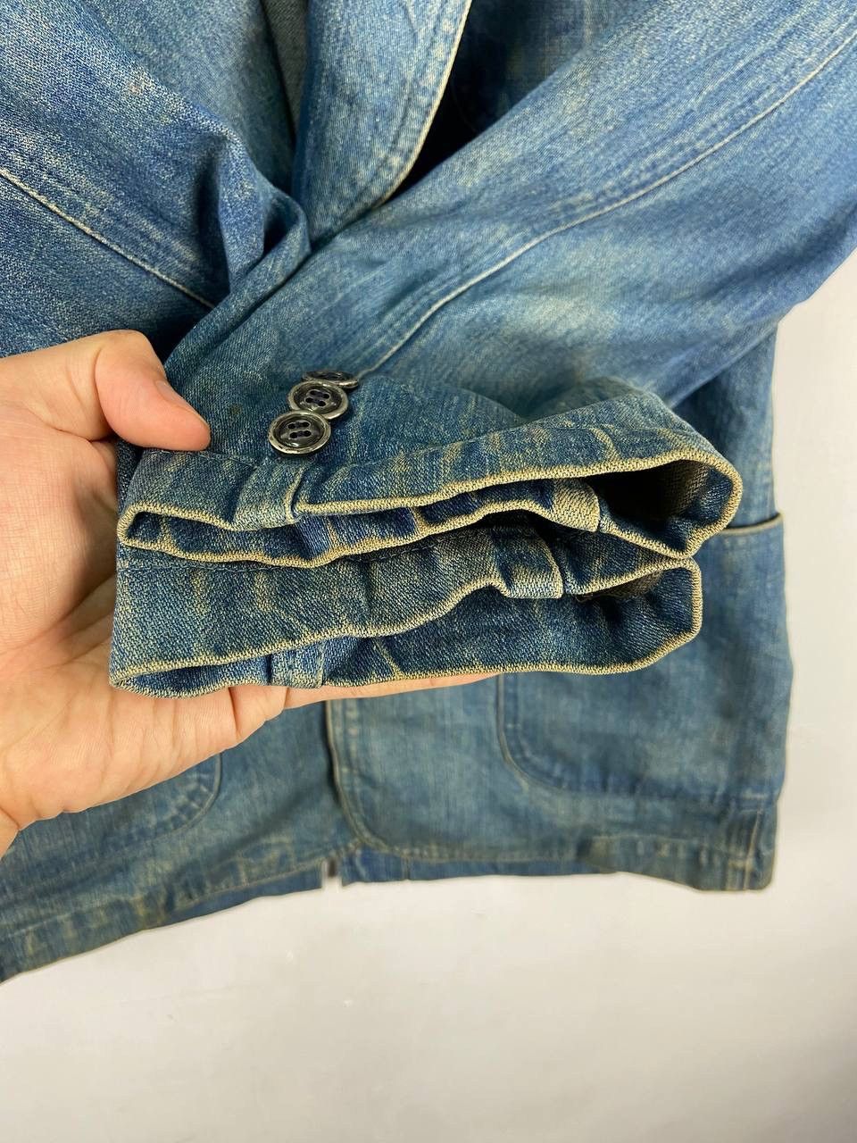 Japanese Brand Vintage Savage George Custer Denim Blazer Jacket Faded Size US M / EU 48-50 / 2 - 6 Thumbnail