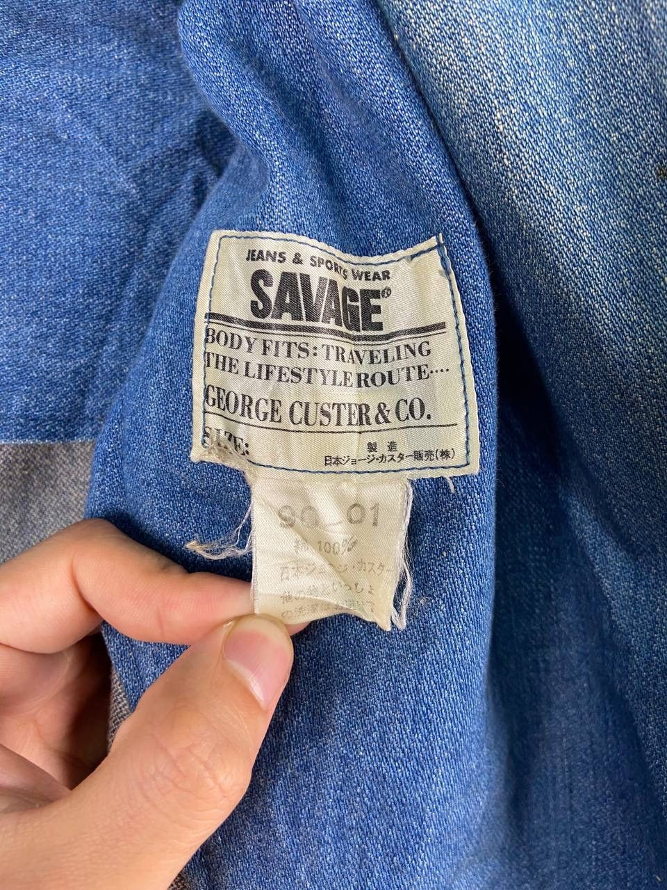 Japanese Brand Vintage Savage George Custer Denim Blazer Jacket Faded Size US M / EU 48-50 / 2 - 3 Thumbnail