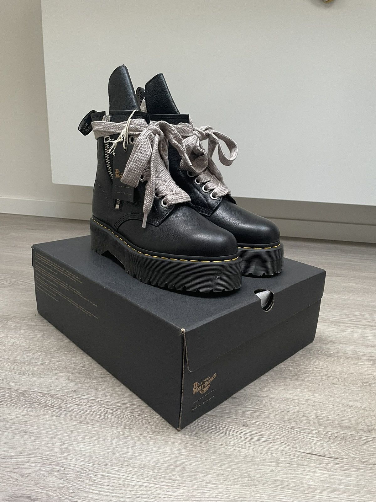 Dr. Martens Rick Owens Doc Martens 1460 Quad Leather Boots Size US 10.5 / EU 43-44 - 1 Thumbnail
