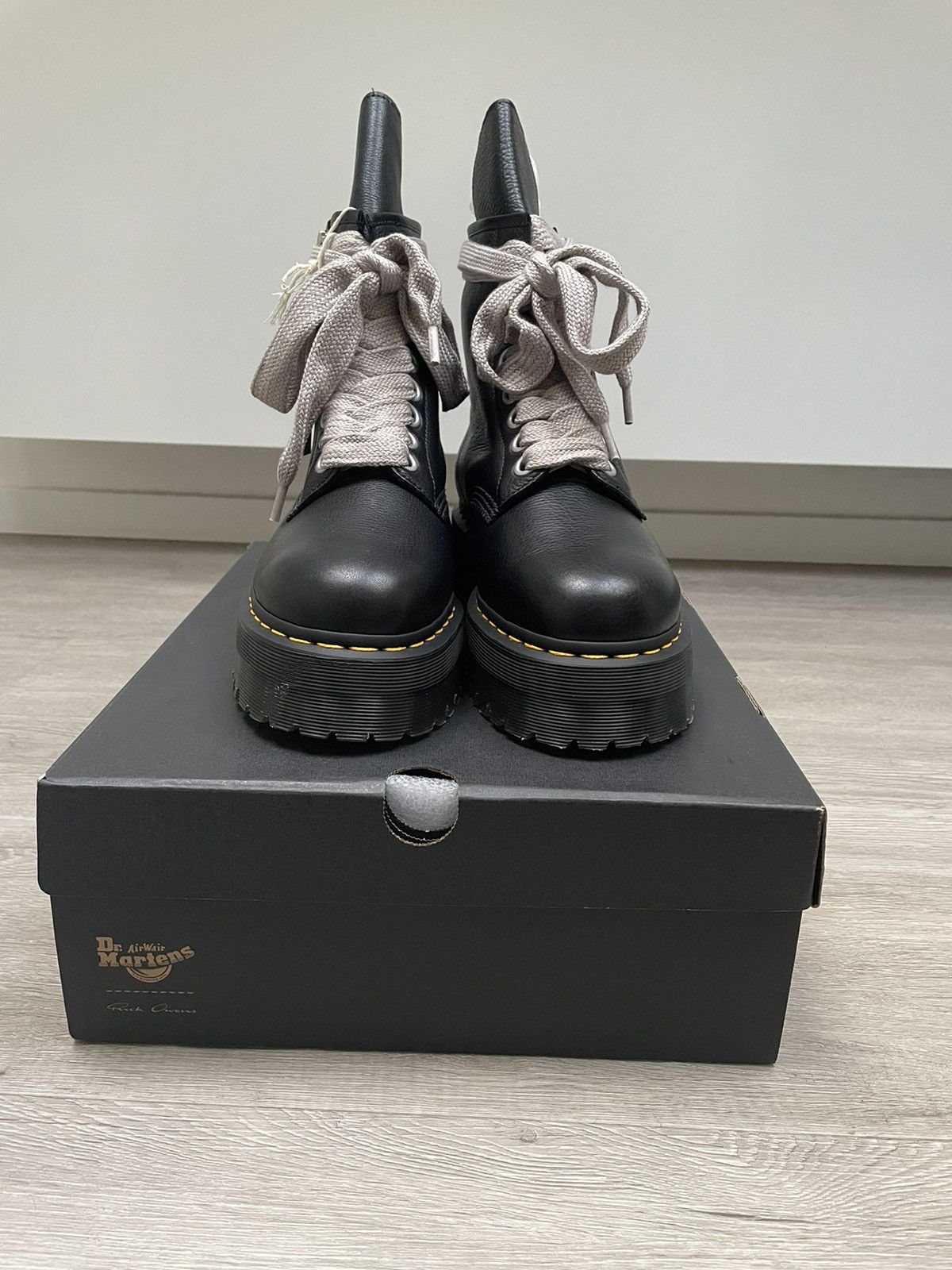 Dr. Martens Rick Owens Doc Martens 1460 Quad Leather Boots Size US 10.5 / EU 43-44 - 2 Thumbnail