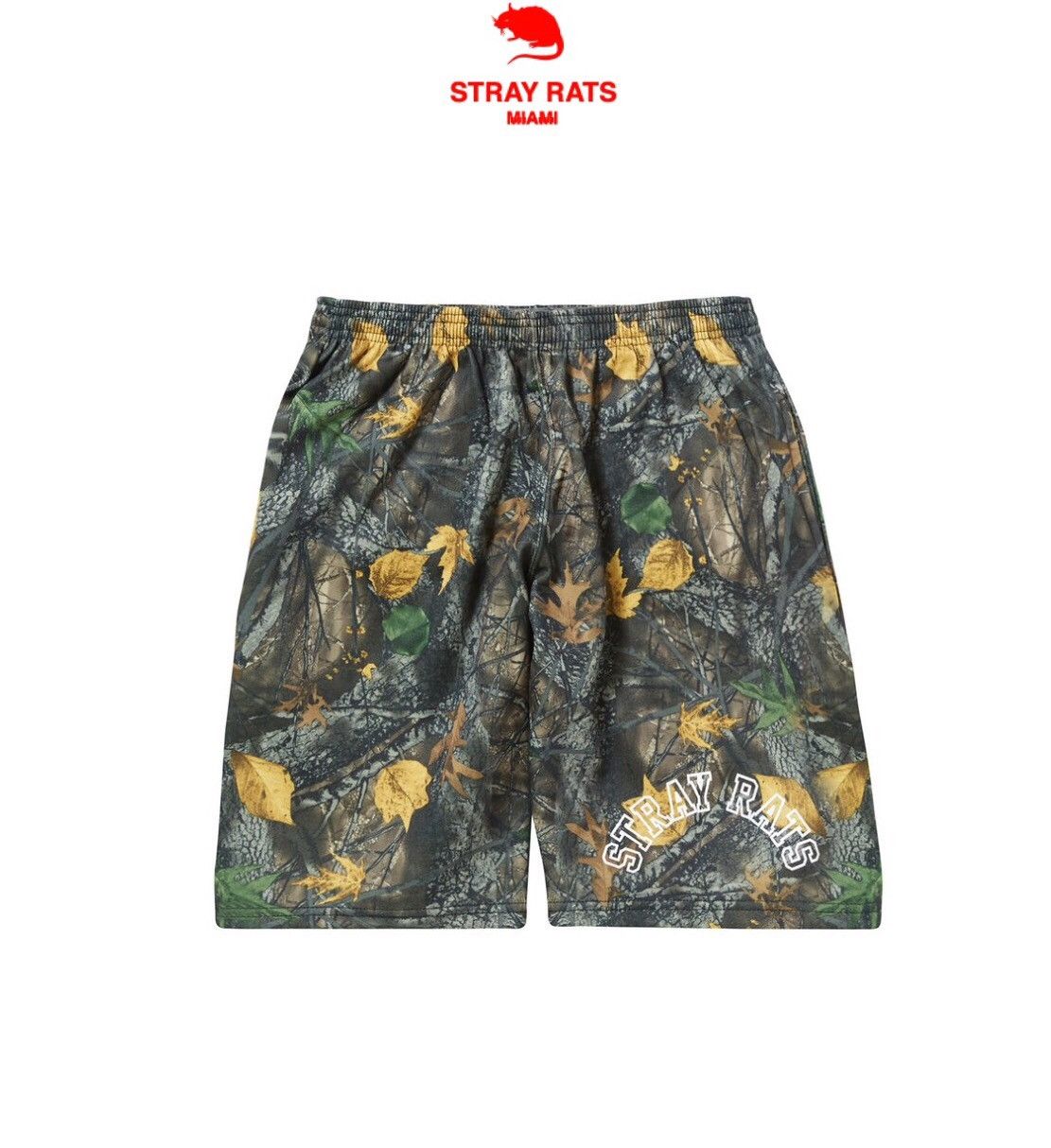 Stray Rats STRAY RATS VARSITY SWEATSHORT (CAMO) | Grailed