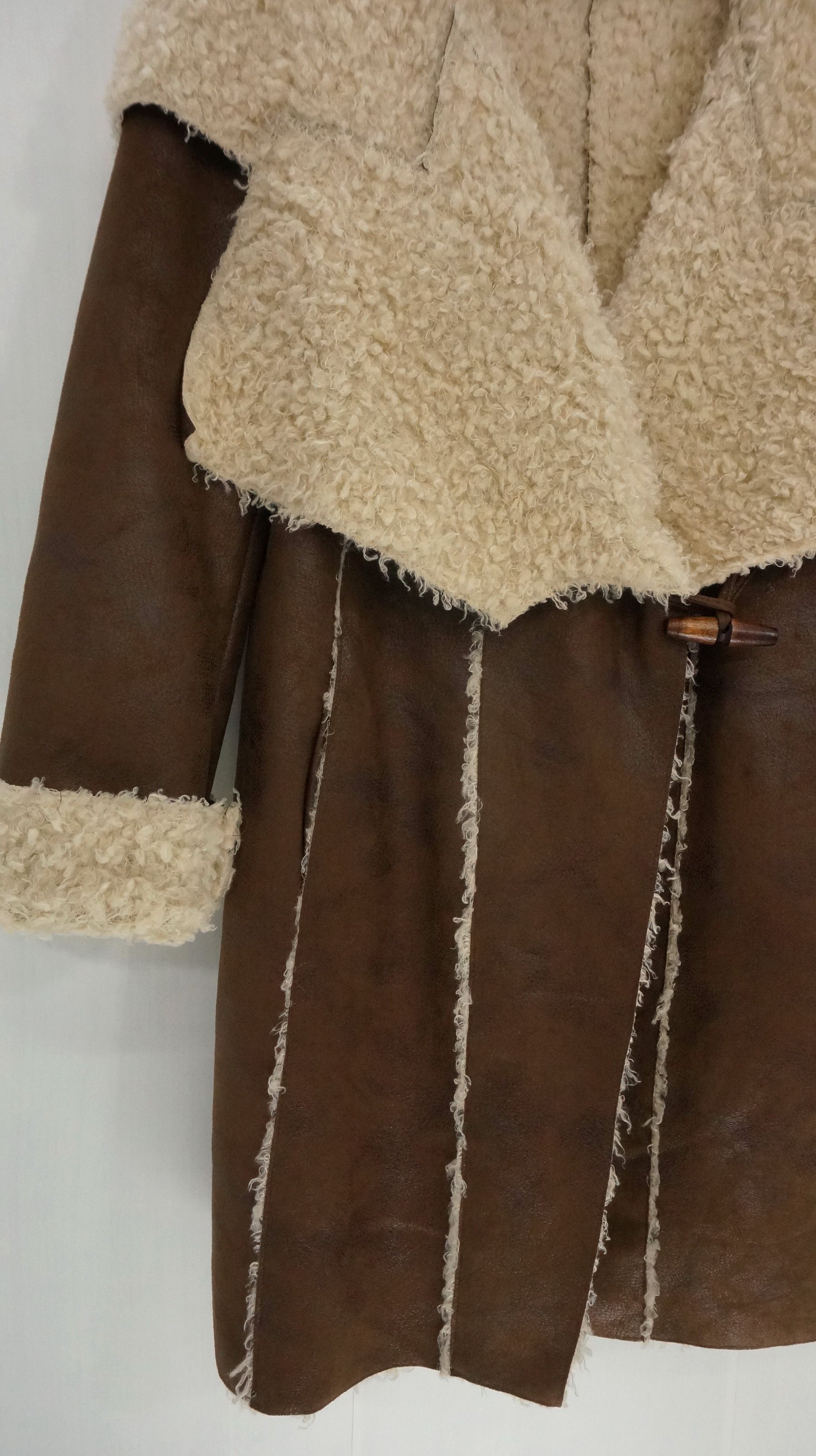 Japanese Brand CLEO Girl Faux Sherpa Long Coat Size S / US 4 / IT 40 - 5 Thumbnail